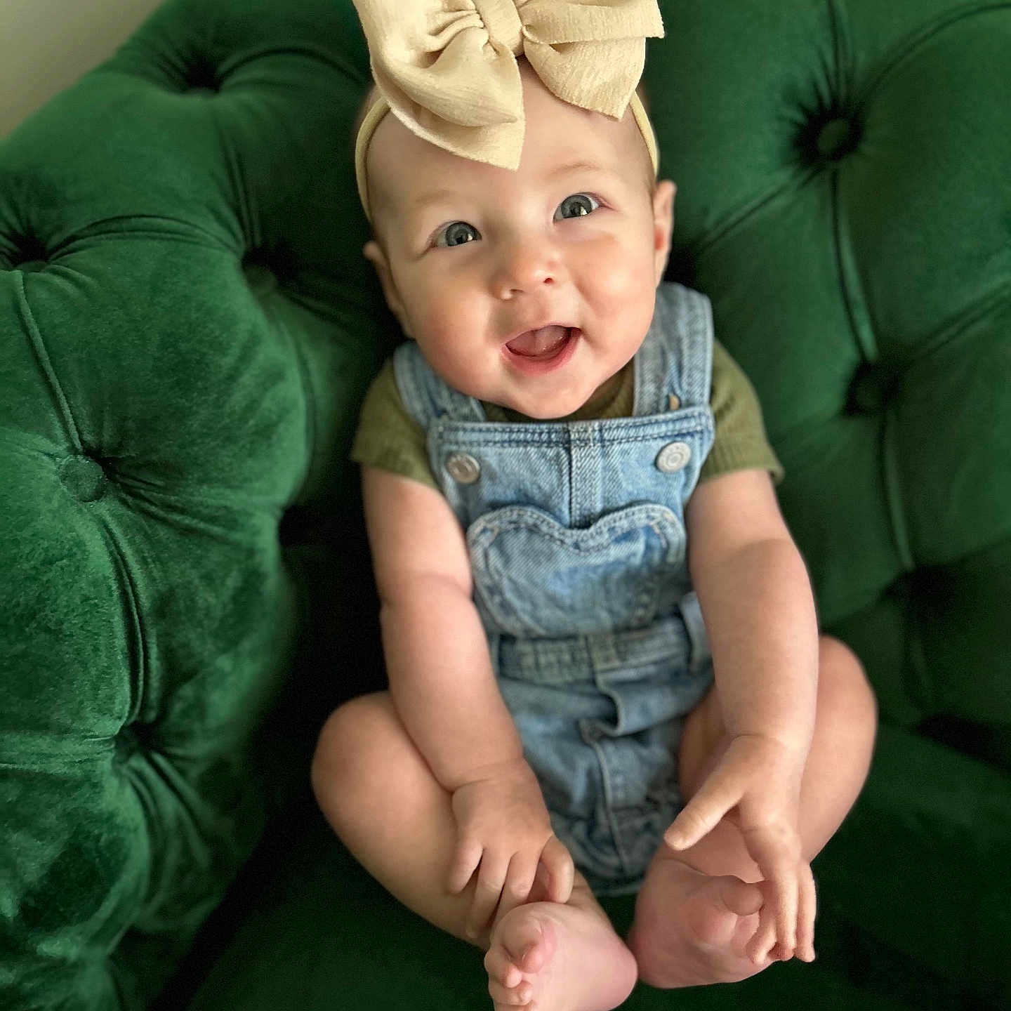 Gemma joined the competition — help win amazing prizes! accessories, baby, babylaughing, clothing, couch, cushion, face, formalwear, furniture, happy, head, homedecor, jeans, pants, person, photography, portrait, sitting, smile, tie