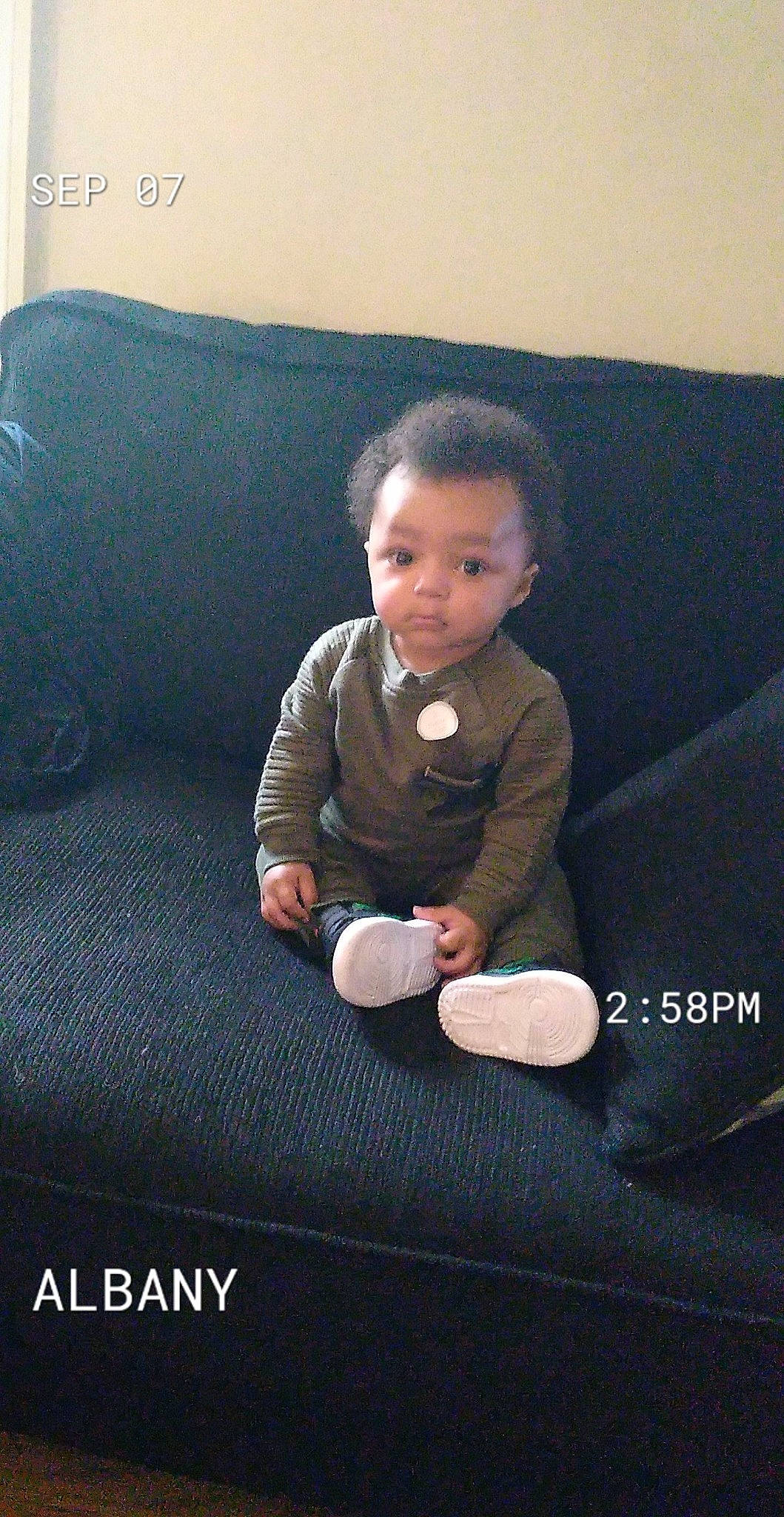 J'Saun joined the competition — help win amazing prizes! child, finger, person, sitting, toddler