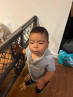 Aaron joined the competition — help win amazing prizes! baby, baby_products, baby_safety, baby_toddler_clothing, cheek, child, comfort, floor, flooring, fun, happy, hardwood, metal, person, room, sitting, sleeve, t_shirt, toddler, wood