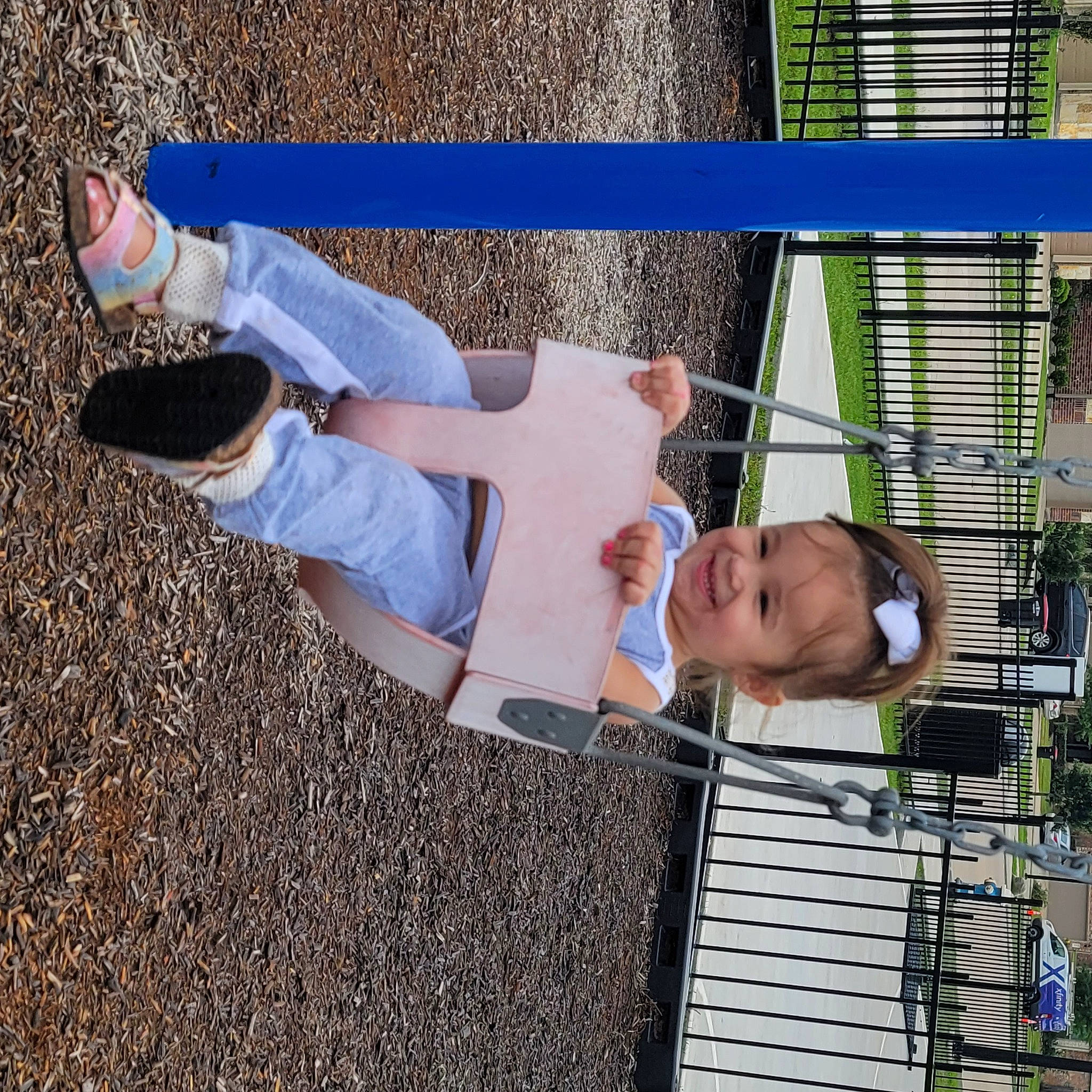 Justice joined the competition — help win amazing prizes! asphalt, child, elbow, foot, fun, grass, human_leg, joy, knee, leisure, people_in_nature, person, recreation, road_surface, shade, shadow, sidewalk, soil, thigh, toddler