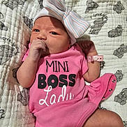 Avery is registered to the contest to win money with this photo: adorable, baby, baby_bracelet, blanket, bow, cute, elephant_print, fabric, face, hand, hat, indoors, infant, lying_down, newborn, onesie, pink_clothing, sleepy, soft_texture, thumb_sucking