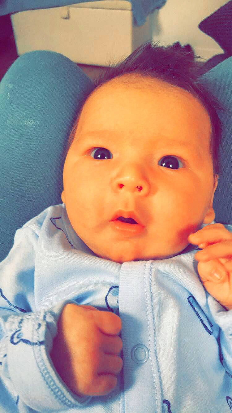 Riley joined the competition — help win amazing prizes! baby, baby_toddler_clothing, cheek, child, chin, cool, ear, eyebrow, eyelash, finger, forehead, gesture, happy, iris, lip, mouth, nose, person, skin, sleeve