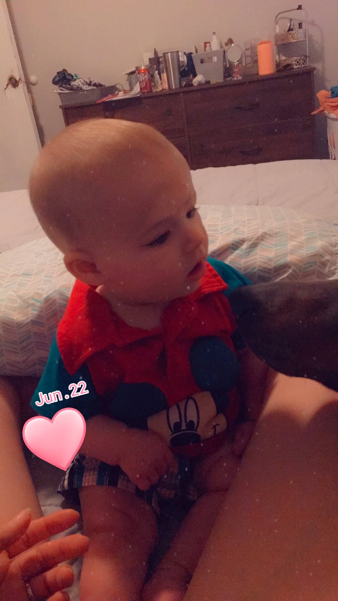 Ryder joined the competition — help win amazing prizes! arm, baby, cheek, child, face, head, mouth, person, skin, thumb, toddler