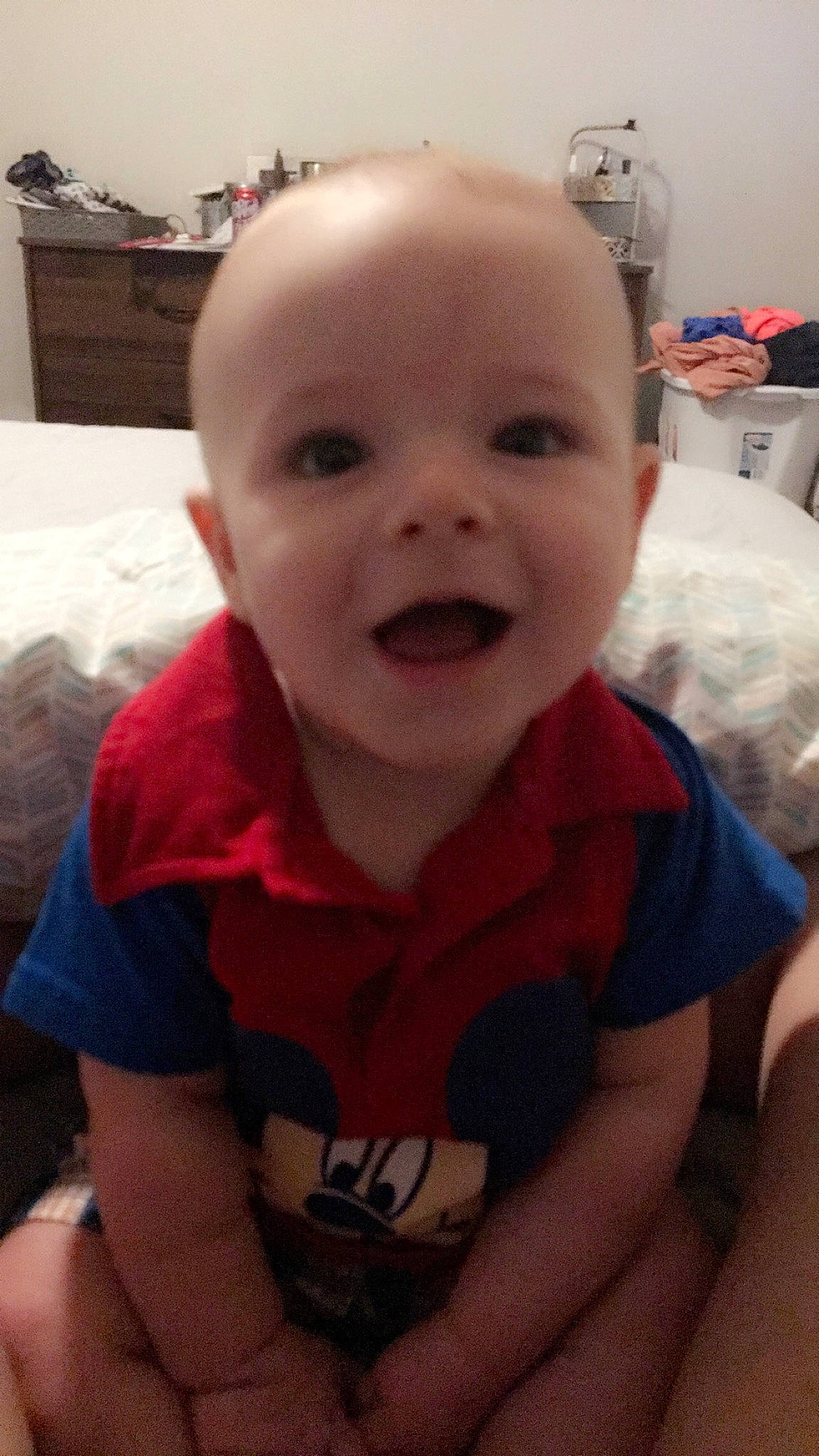 Ryder is registered to the contest to win money with this photo: baby, cheek, child, chin, cool, electronic_device, eye, eyebrow, face, facial_expression, forehead, fun, head, laugh, lip, mouth, nose, person, skin, smile