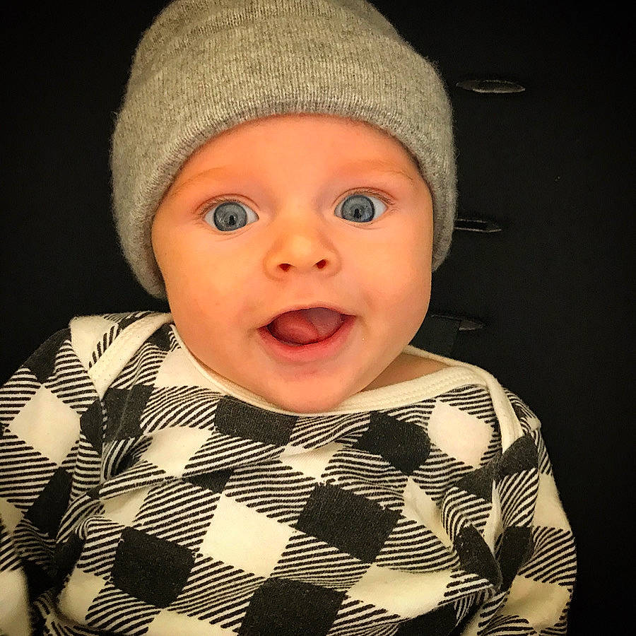 Kade joined the competition — help win amazing prizes! baby, baby_toddler_clothing, beanie, cap, cheek, child, comfort, fashion_accessory, flash_photography, happy, headwear, knit_cap, lip, nose, outerwear, pattern, person, portrait_photography, selfie, sleeve