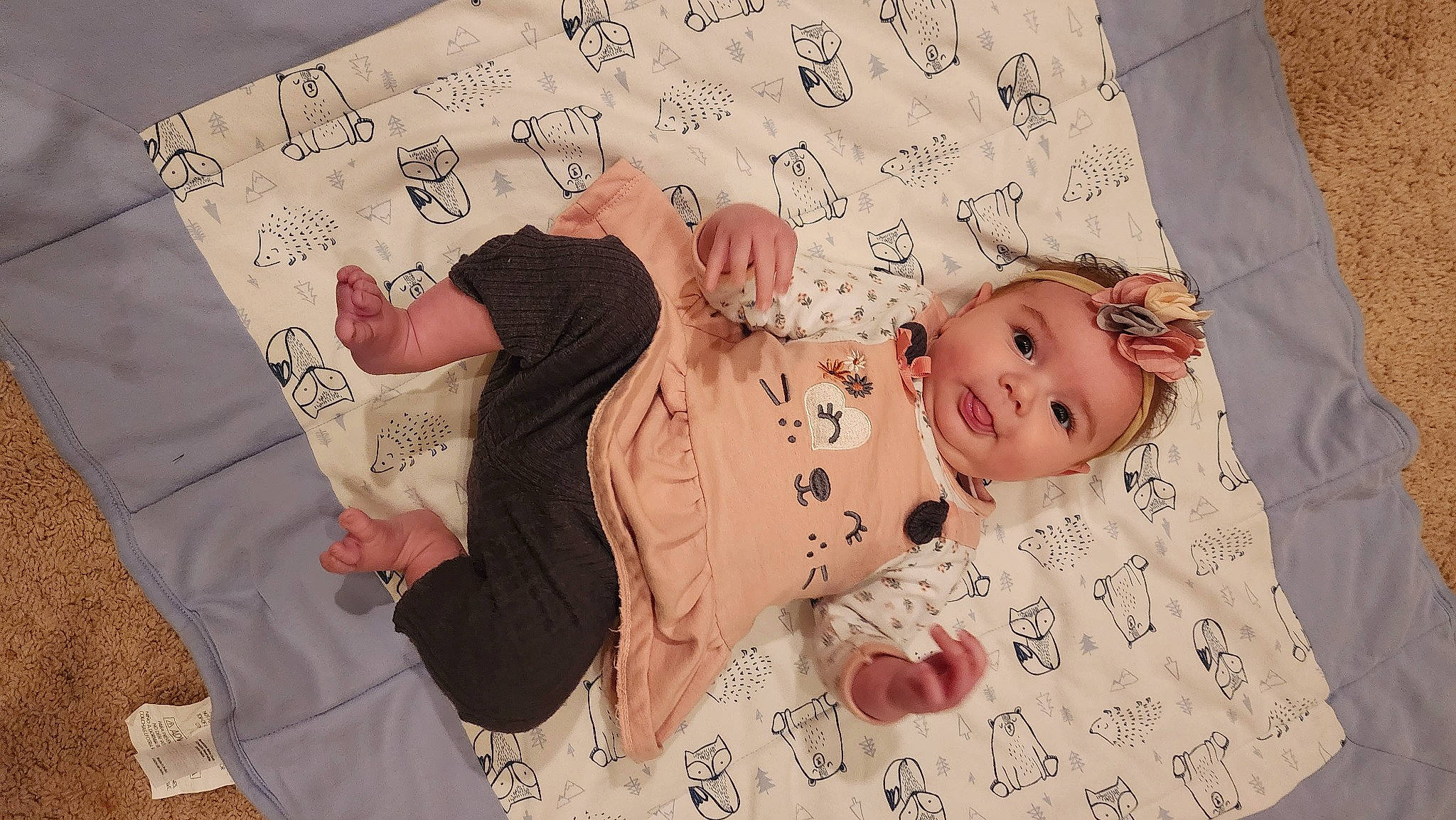 Lilith joined the competition — help win amazing prizes! baby, baby_toddler_clothing, beauty, cheek, child, dress, facial_expression, finger, font, gesture, hand, happy, headwear, pattern, person, pink, product, skin, sleeve, textile