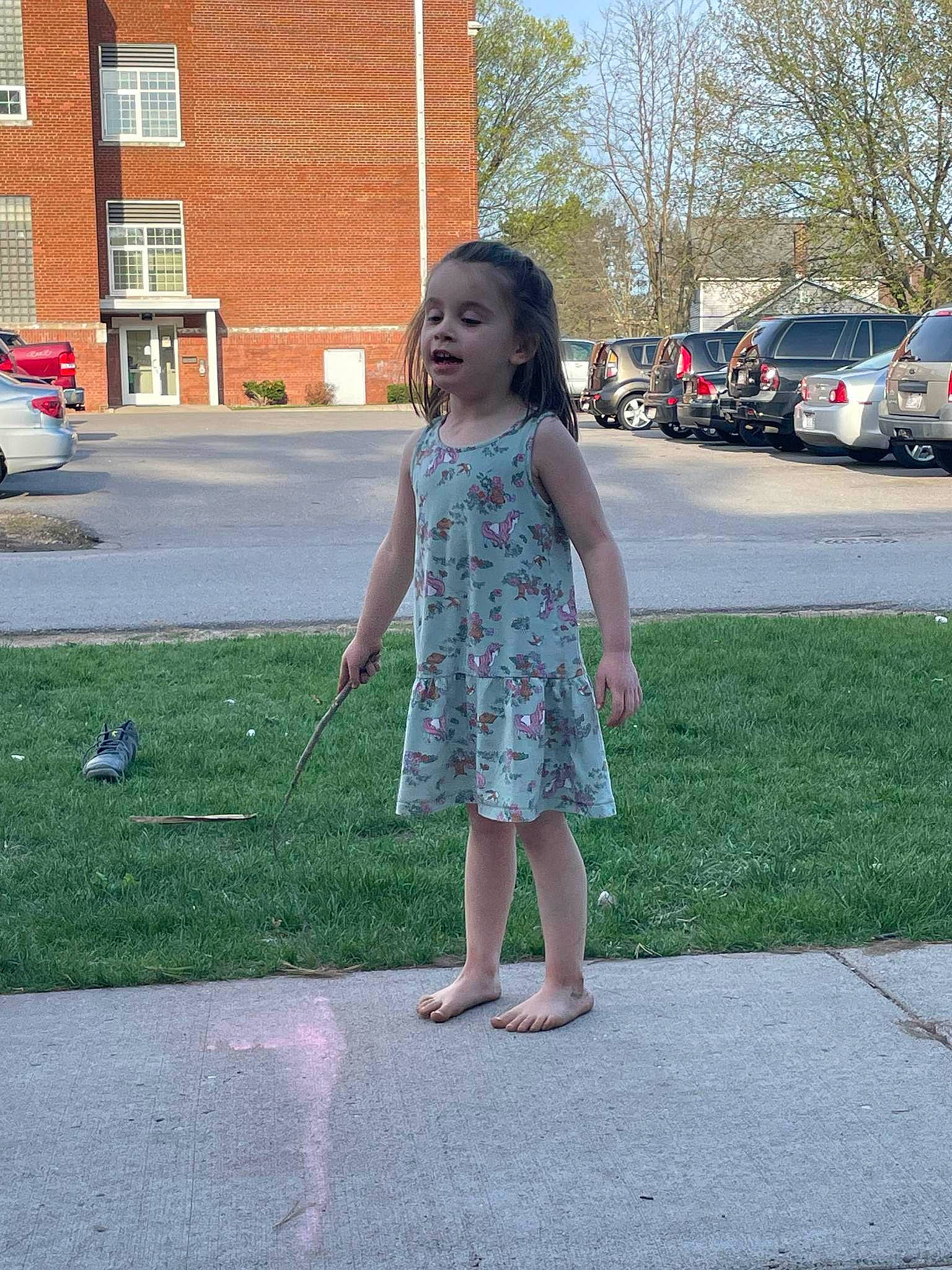 Meah joined the competition — help win amazing prizes! asphalt, car, child, city, dress, fun, grass, human_leg, pattern, person, plant, road, road_surface, sidewalk, street, tire, toddler, tree, vehicle, wheel