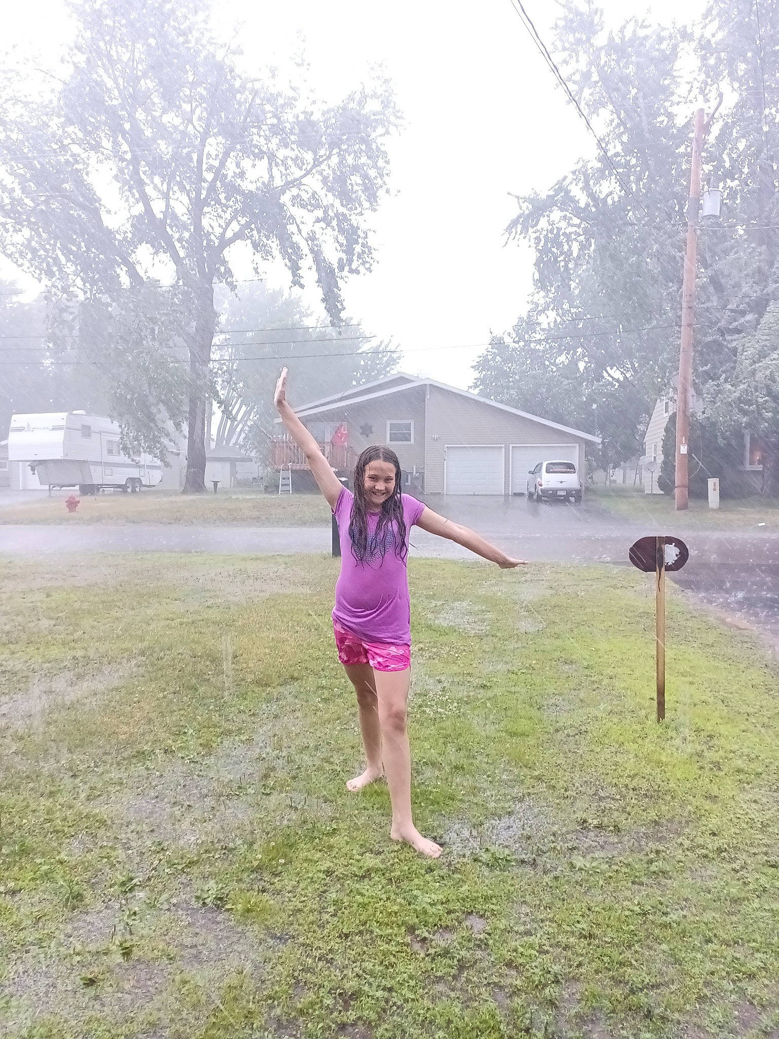 Ellajane is registered to the contest to win money with this photo: branch, fun, grass, grassland, happy, joy, landscape, lawn, leaf, leisure, meadow, pasture, people_in_nature, person, plant, recreation, sky, smile, sunlight, tree