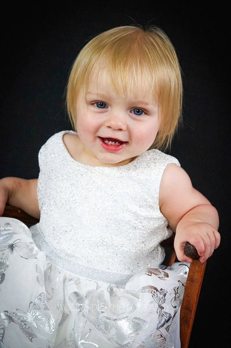 Makayla joined the competition — help win amazing prizes! baby, beauty, blond, cheek, child, child_model, dress, eye, face, facial_expression, hair, hairstyle, head, iris, joy, lip, person, photography, skin, smile