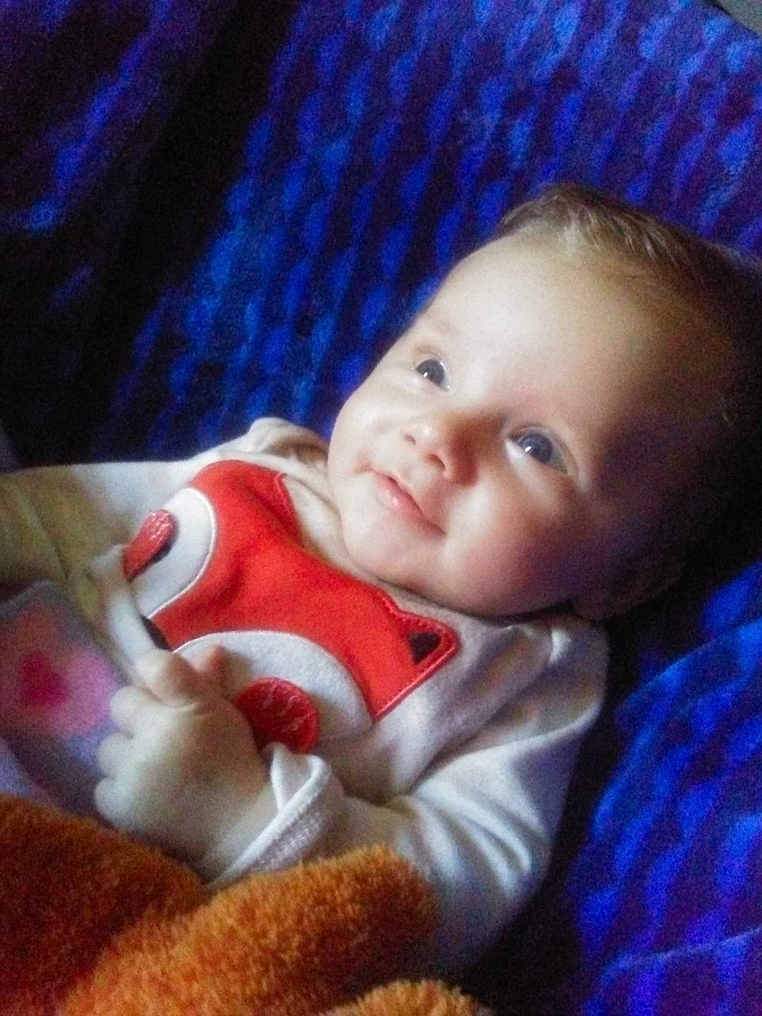 Dexter is registered to the contest to win money with this photo: baby, bedtime, cheek, child, eye, face, head, lip, nose, person, skin, sky, sleep, smile, toddler