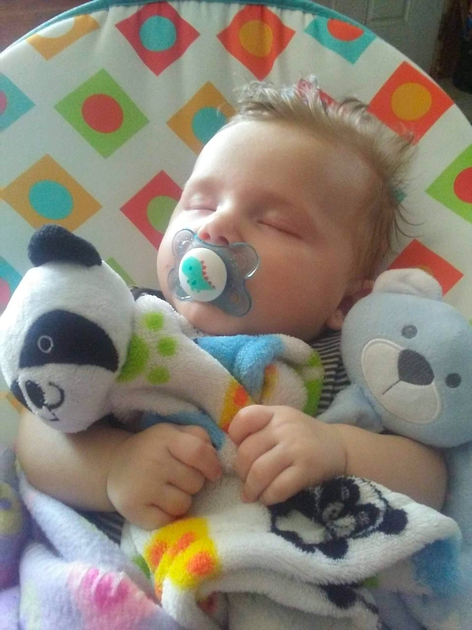 Dexter is registered to the contest to win money with this photo: baby, baby_toys, bedtime, child, head, nap, person, plush, product, stuffed_toy, teddy_bear, textile, toddler, toy