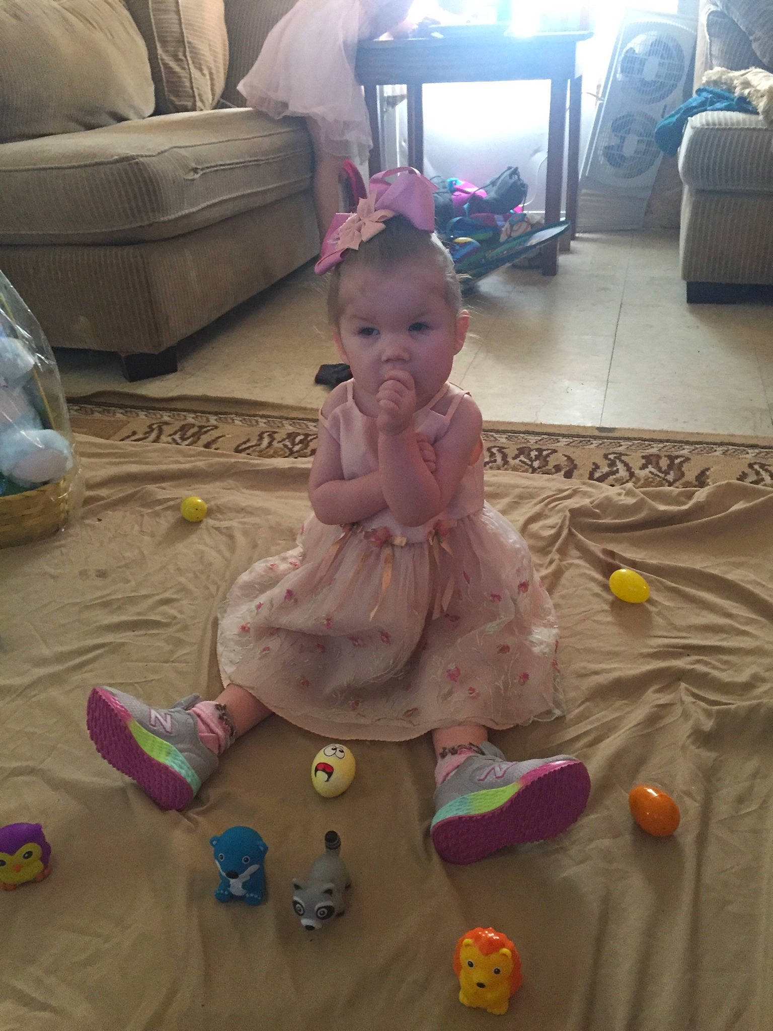 Addalyn is registered to the contest to win money with this photo: baby, child, floor, flooring, person, play, room, skin, toddler