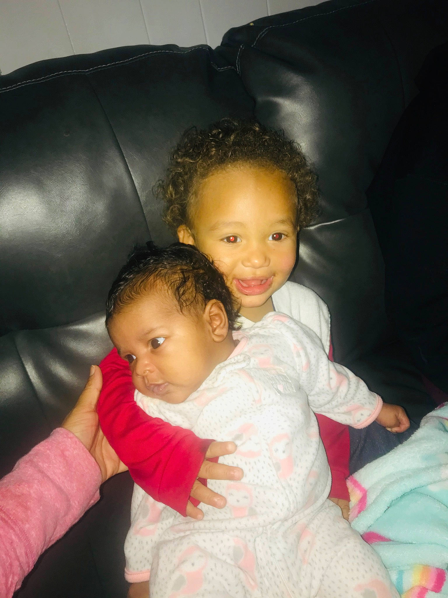 Armon is registered to the contest to win money with this photo: baby, cheek, child, daughter, eye, face, family, fun, happy, head, iris, lip, nose, people, person, sibling, sitting, skin, smile, toddler