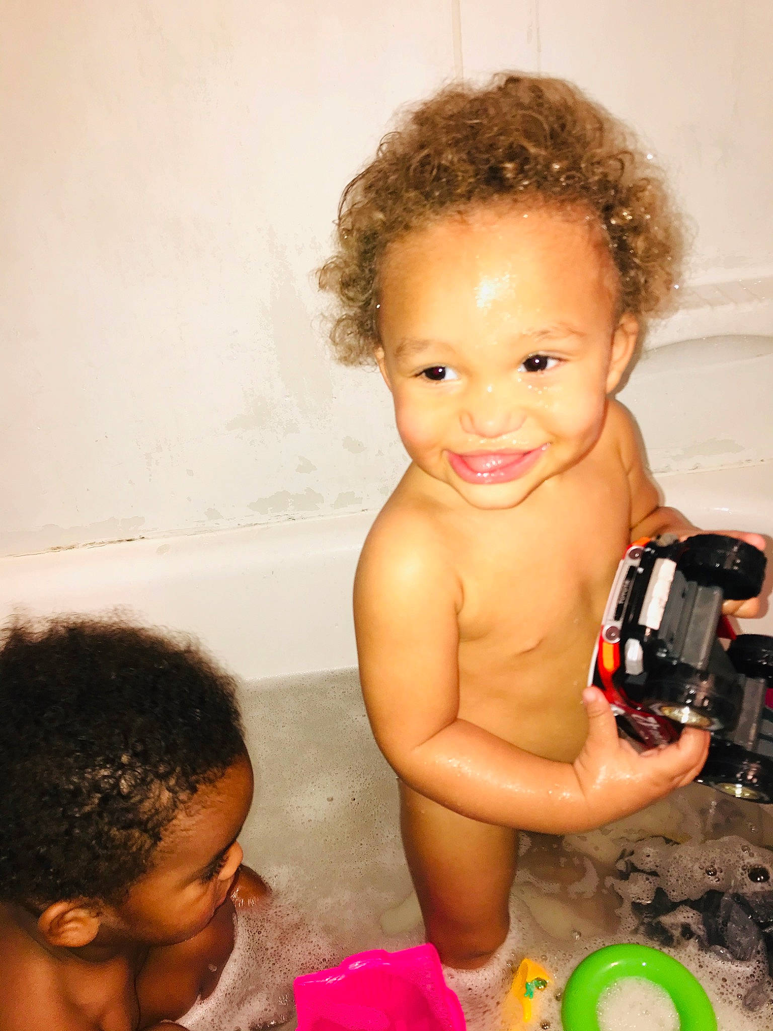 Armon joined the competition — help win amazing prizes! bathing, child, hair, hairstyle, joy, person, play, toddler