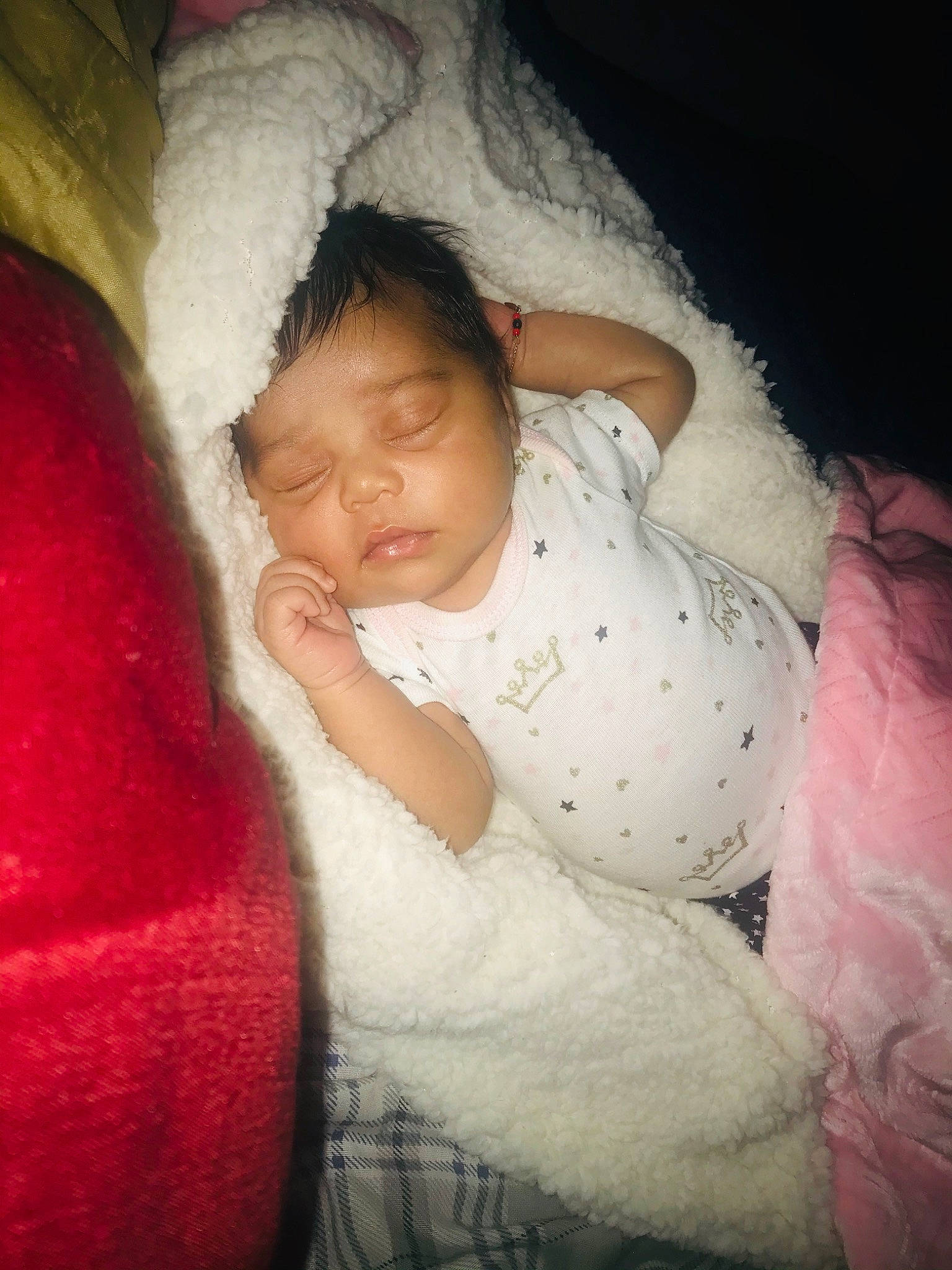 Naylani joined the competition — help win amazing prizes! baby, bedtime, cheek, child, eye, linens, nap, nose, person, skin, sleep, textile, toddler