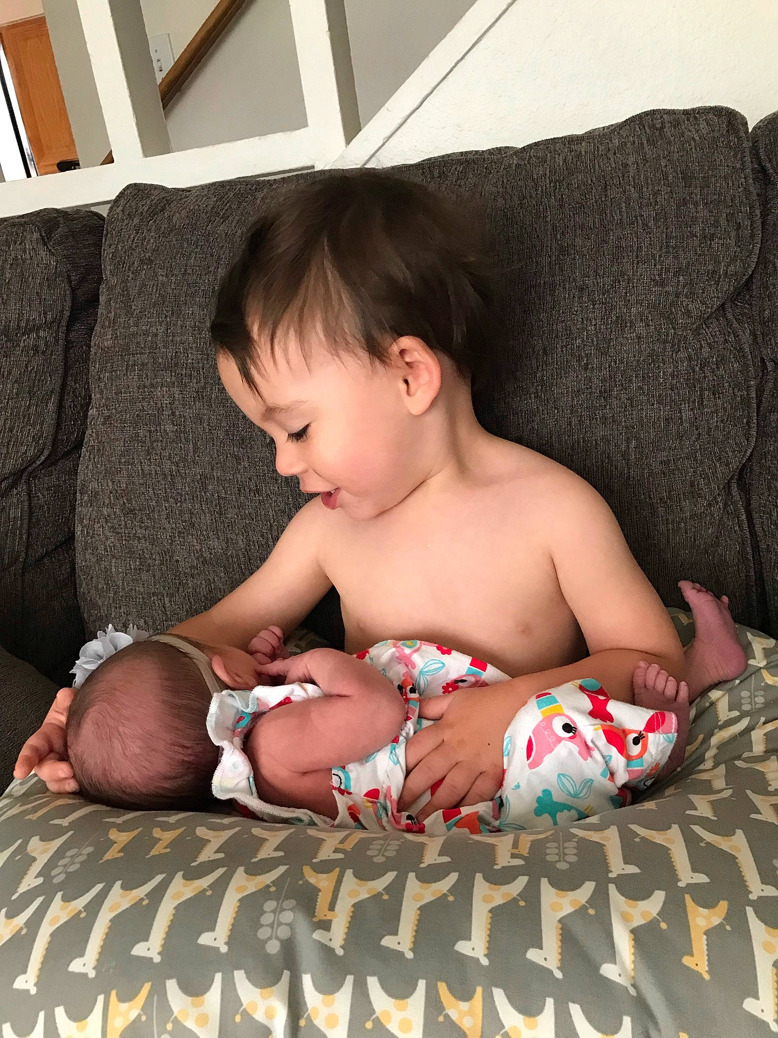 Alyson joined the competition — help win amazing prizes! arm, baby, baby_toddler_clothing, cheek, comfort, couch, eye, finger, flash_photography, flooring, head, human_body, iris, lap, leg, linens, mouth, person, skin, smile