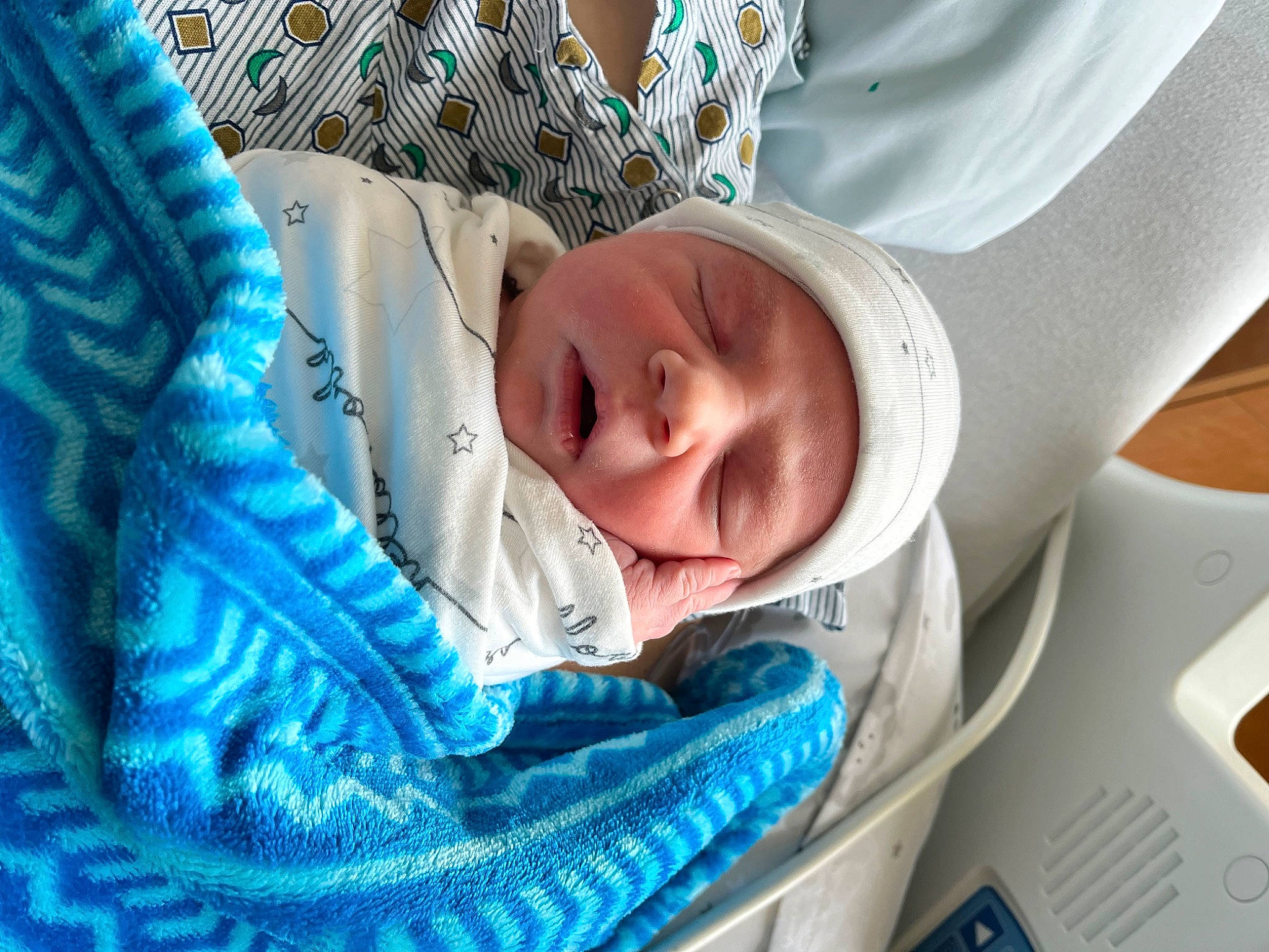 Waylon joined the competition — help win amazing prizes! baby, baby_products, baby_safety, baby_toddler_clothing, bedtime, blue, child, comfort, electric_blue, linens, nap, pattern, person, skin, sleep, sleeve, smile, toddler, white