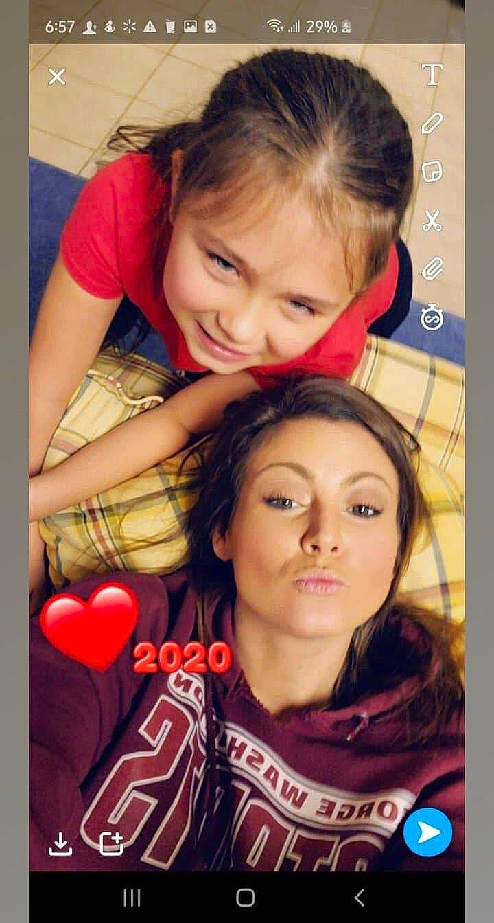 Heidi joined the competition — help win amazing prizes! brown_hair, cheek, child, eyebrow, face, forehead, friendship, fun, hair, happy, head, joy, lip, long_hair, mouth, nose, person, photography, selfie, sibling