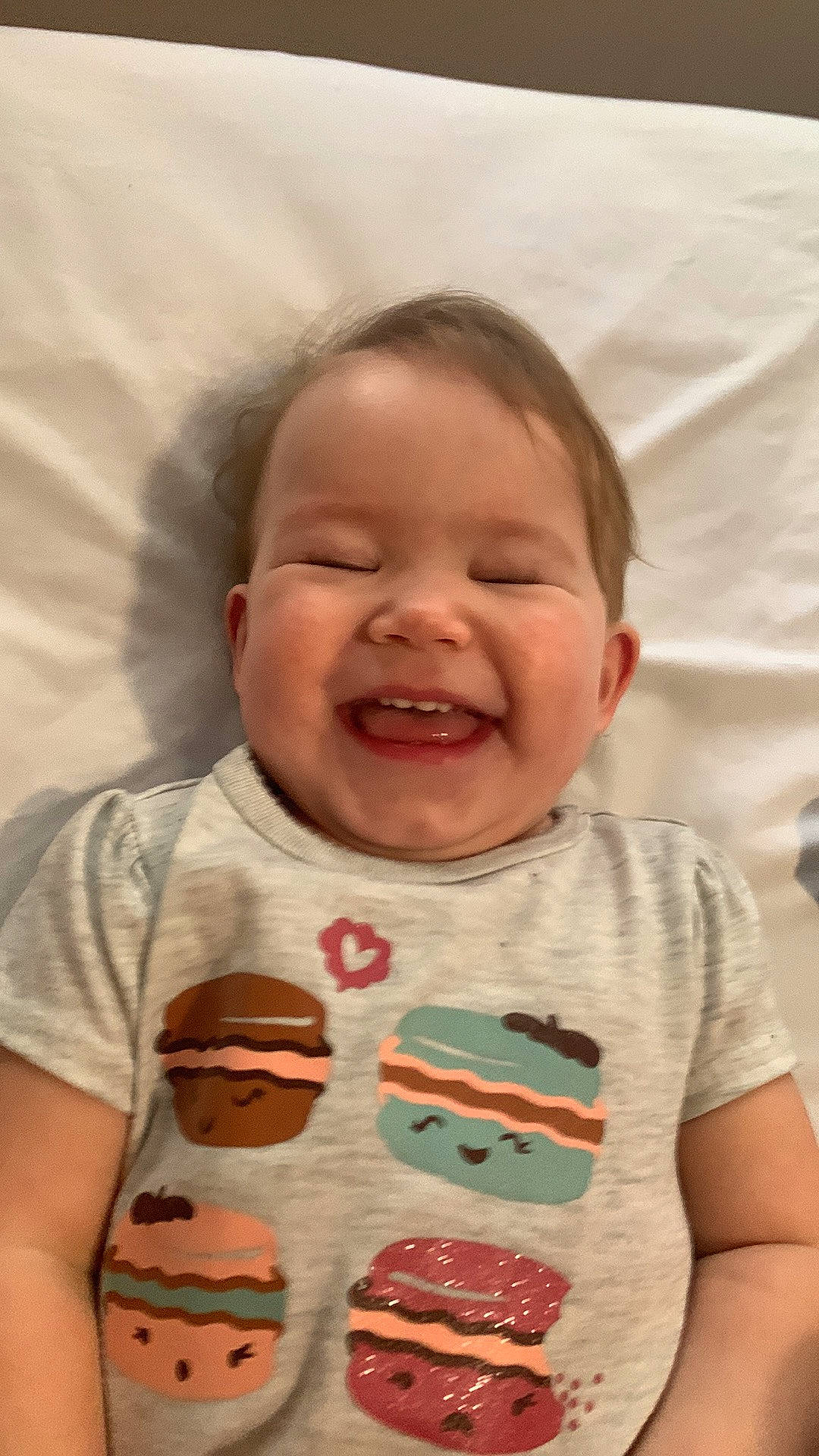 Nora joined the competition — help win amazing prizes! baby, baby_toddler_clothing, cheek, comfort, eye, forehead, gesture, happy, human_body, iris, lip, mouth, neck, nose, person, skin, sleeve, smile, t_shirt, textile