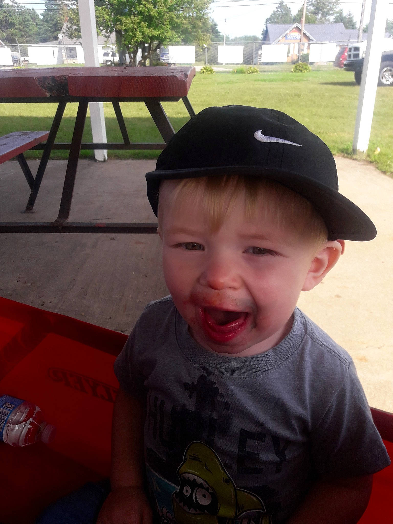 Leland joined the competition — help win amazing prizes! baseball_cap, cap, child, cool, face, facial_expression, fashion_accessory, forehead, fun, hat, head, headgear, person, skin, smile, summer, sun_hat, toddler, vacation