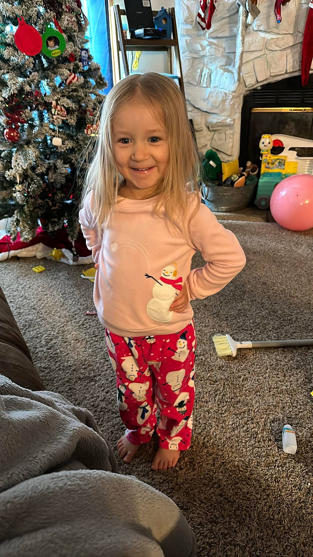 Lydia Raye joined the competition — help win amazing prizes! baby_toddler_clothing, balloon, blond, child, christmas_tree, event, facial_expression, fun, hair, hairstyle, happy, head, holiday, joy, person, photograph, sleeve, smile, snapshot, standing