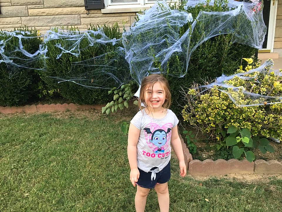 Kenzleigh joined the competition — help win amazing prizes! botany, child, garden, grass, joy, lawn, leaf, person, plant, shorts, shrub, summer, tree, trunk, vacation, yard