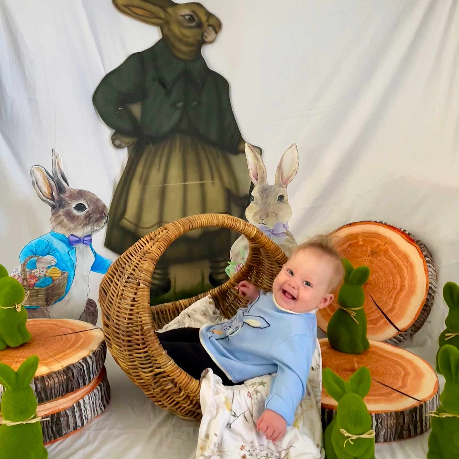 Vienna joined the competition — help win amazing prizes! animal, art, baby, basket, clothing, costume, face, fun, happy, head, leisureactivities, people, performer, person, photography, picnic, picnicbasket, portrait, rabbit, sitting