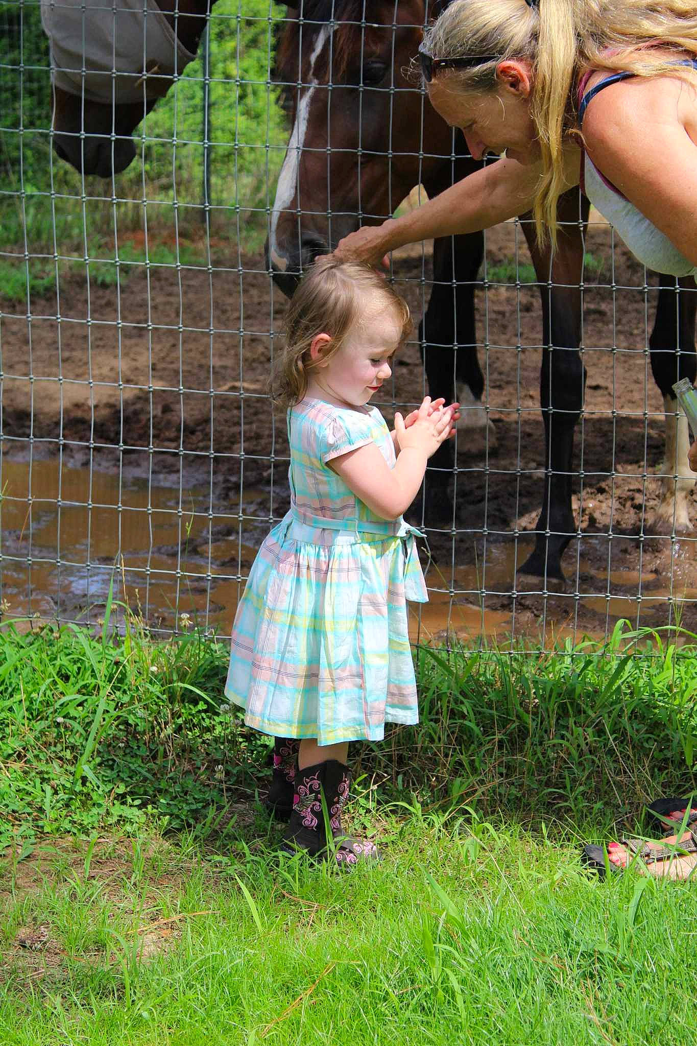 Riley is registered to the contest to win money with this photo: botany, child, dress, fence, grass, grass_family, groundcover, happy, leisure, mammal, mesh, people_in_nature, person, plant, recreation, shorts, terrestrial_plant, toddler, vertebrate, wire_fencing