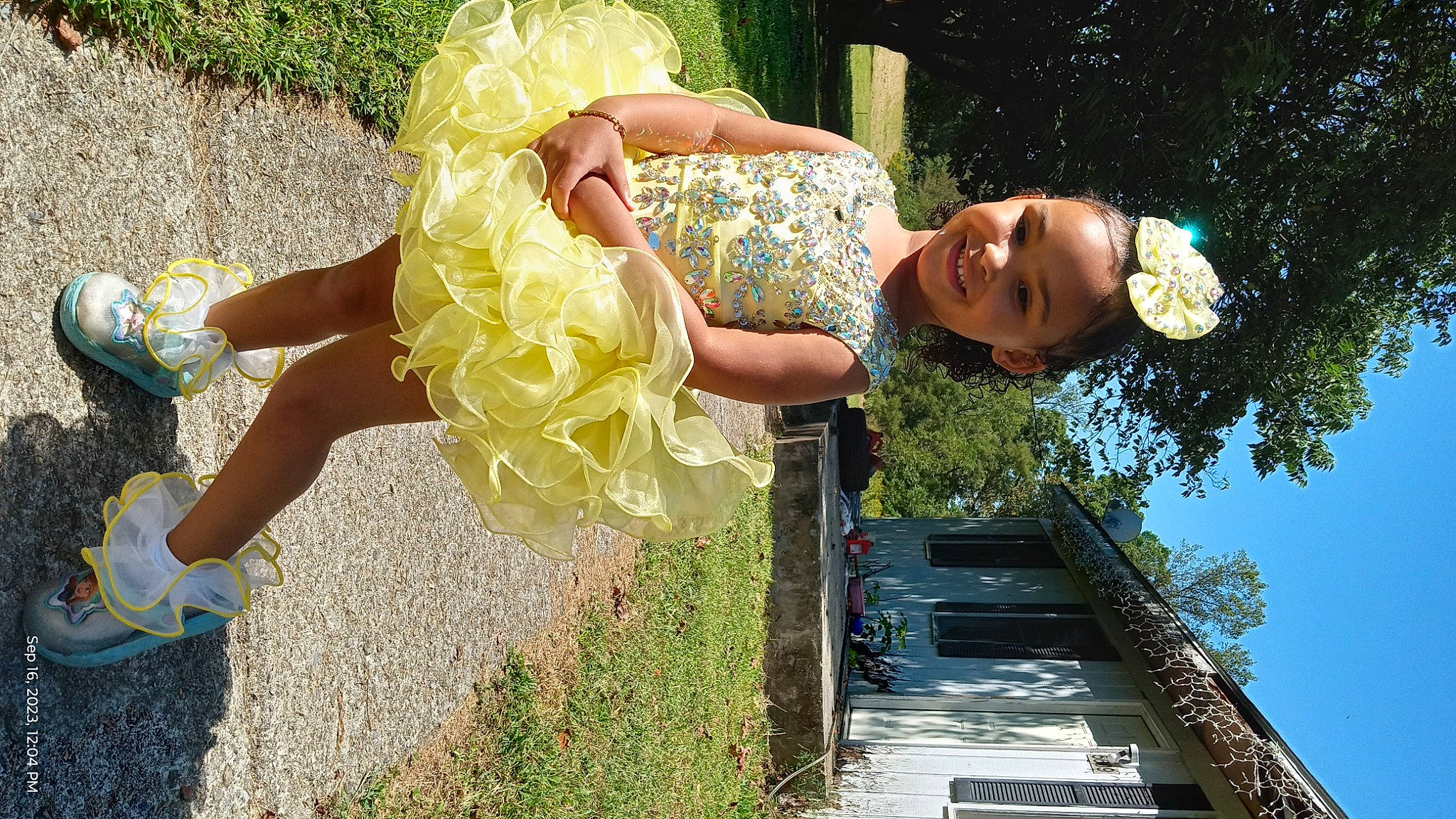 Jayla joined the competition — help win amazing prizes! child, event, eyewear, fun, garden, grass, happy, headpiece, human_leg, joy, leisure, people_in_nature, person, plant, recreation, shrub, smile, soil, summer, sunglasses