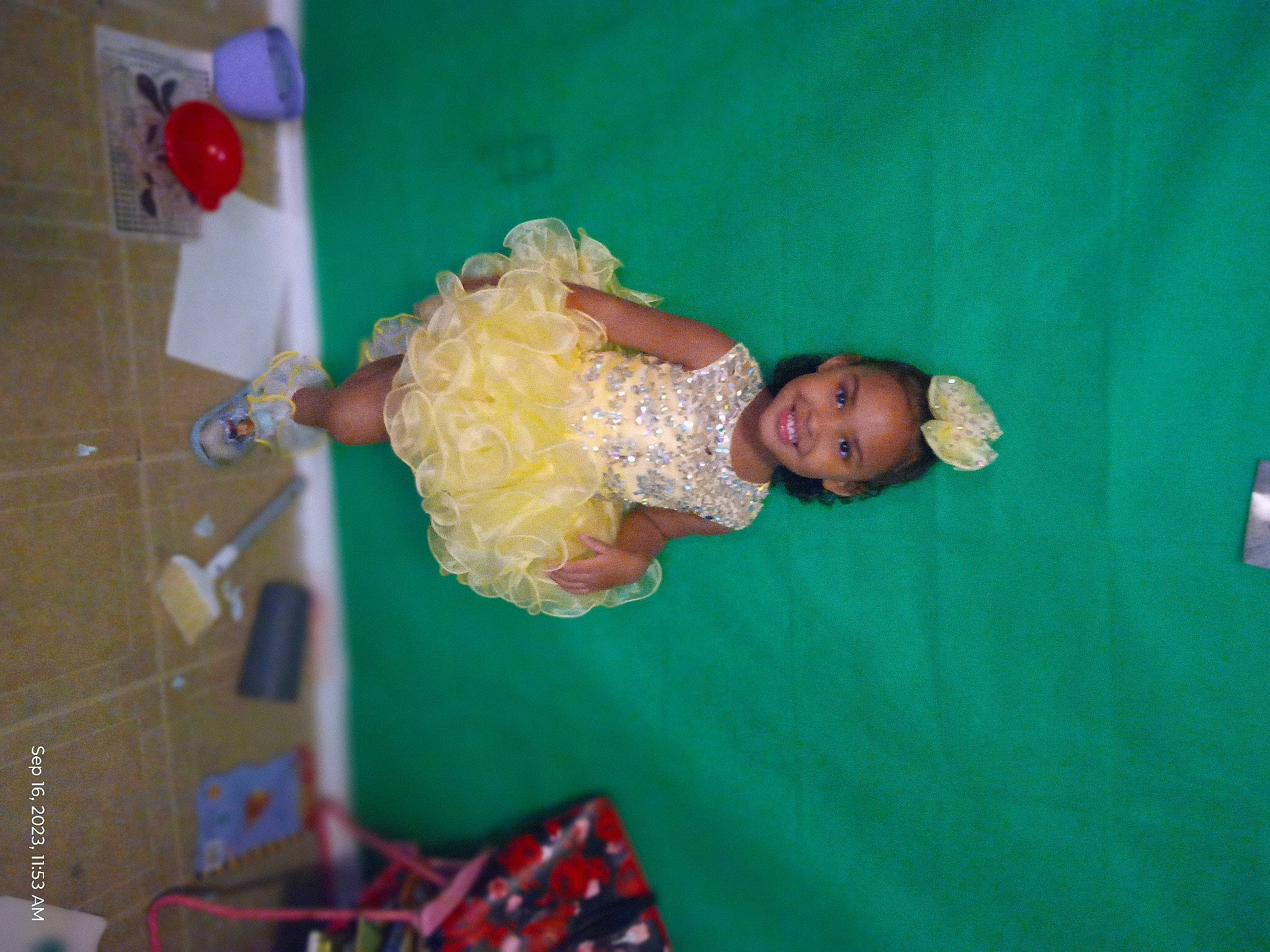 Jayla joined the competition — help win amazing prizes! abdomen, child, doll, event, fun, happy, joy, leisure, pattern, person, plaid, room, sari, tartan, toddler, toy, visual_arts, wrist