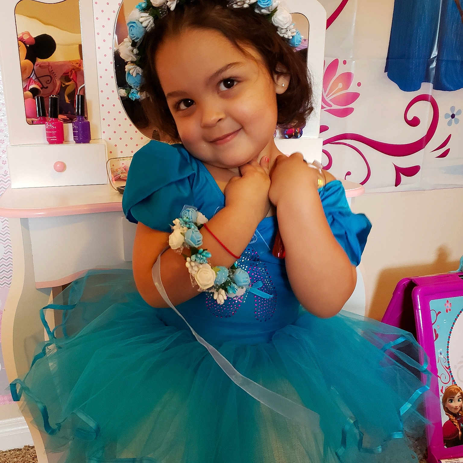 Jillian is registered to the contest to win money with this photo: ballet_tutu, blue, child, costume, dance_dress, day, fun, girl, hair_accessory, happiness, joy, person, pink, shoulder, skin, smile, textile, toddler