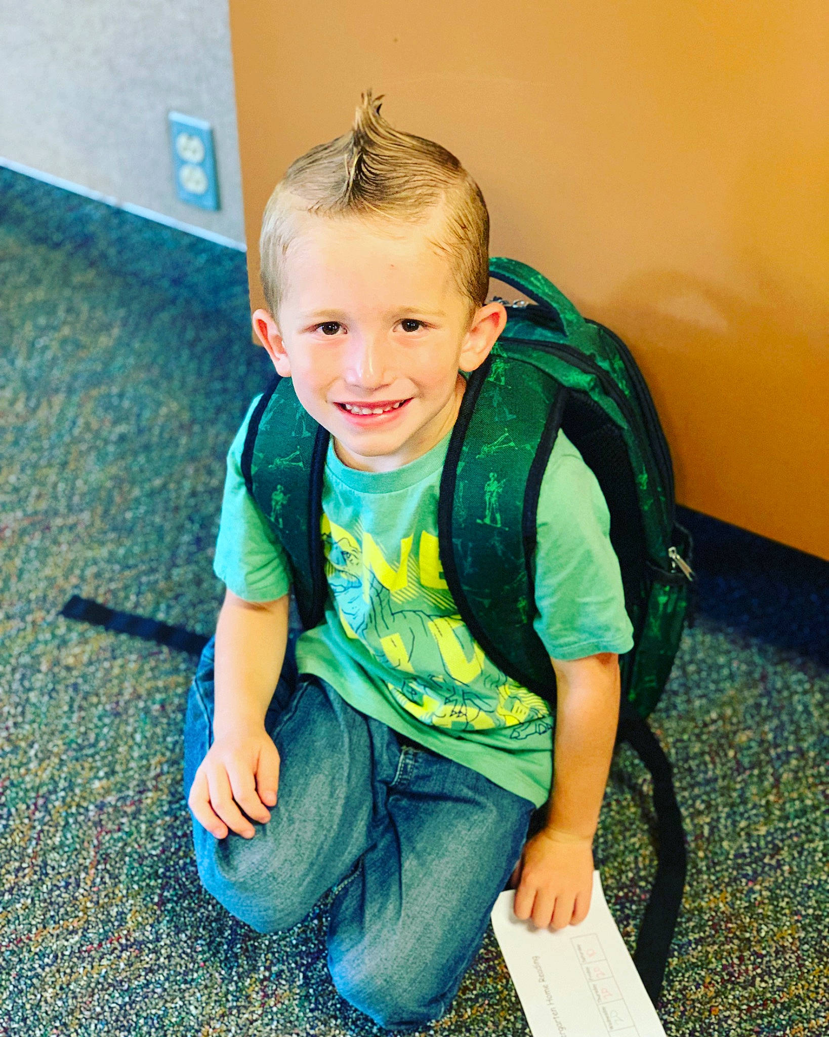 Masen is registered to the contest to win money with this photo: blond, child, child_model, fun, green, joy, person, play, sitting, smile, toddler, vacation