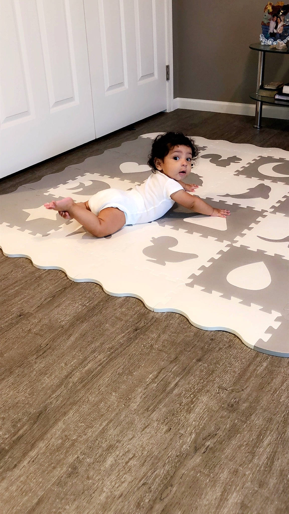 Zedekiah joined the competition — help win amazing prizes! bed_sheet, beige, carpet, child, floor, flooring, hardwood, interior_design, laminate_flooring, leg, person, play, room, surprise, tile, toddler, wood, wood_flooring