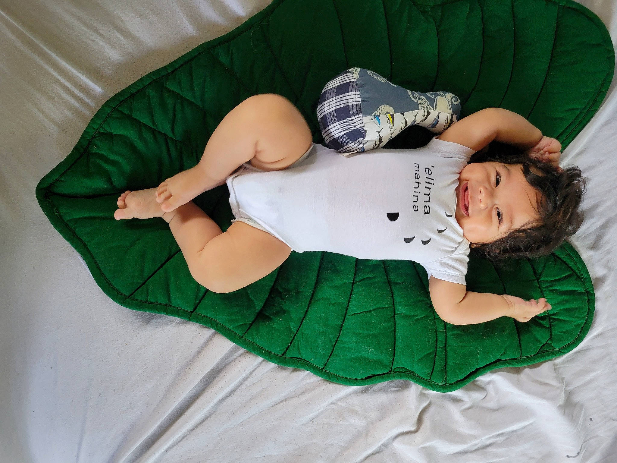 Ace joined the competition — help win amazing prizes! baby_toddler_clothing, child, comfort, elbow, grass, happy, human_leg, joint, knee, lap, leg, linens, person, sitting, sleeve, smile, sock, t_shirt, textile, thigh