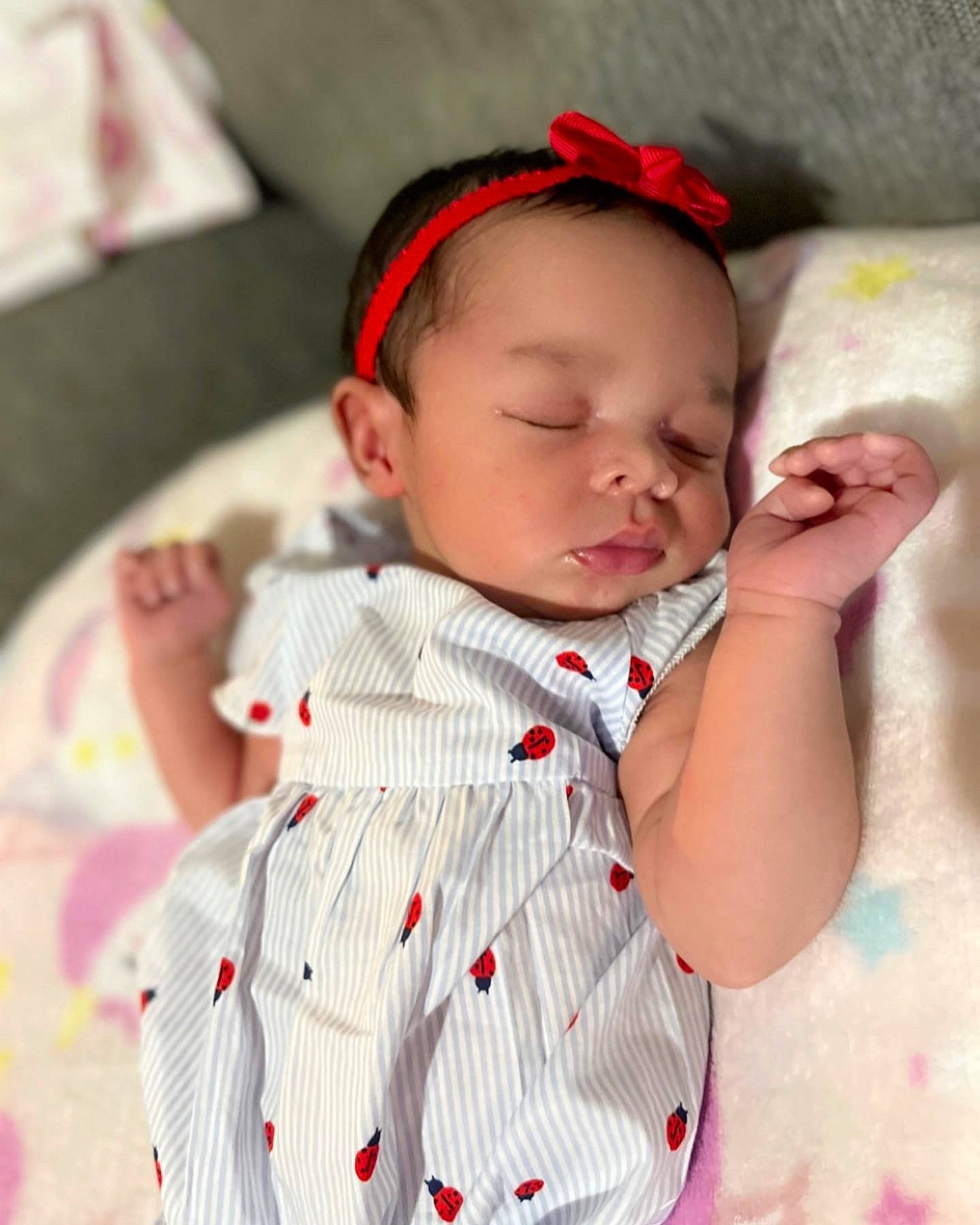 Avaya joined the competition — help win amazing prizes! baby, baby_sleeping, baby_toddler_clothing, cheek, child, clothing, collar, comfort, dress_shirt, linens, lip, neck, pattern, person, pink, plaid, product, skin, sleeve, textile