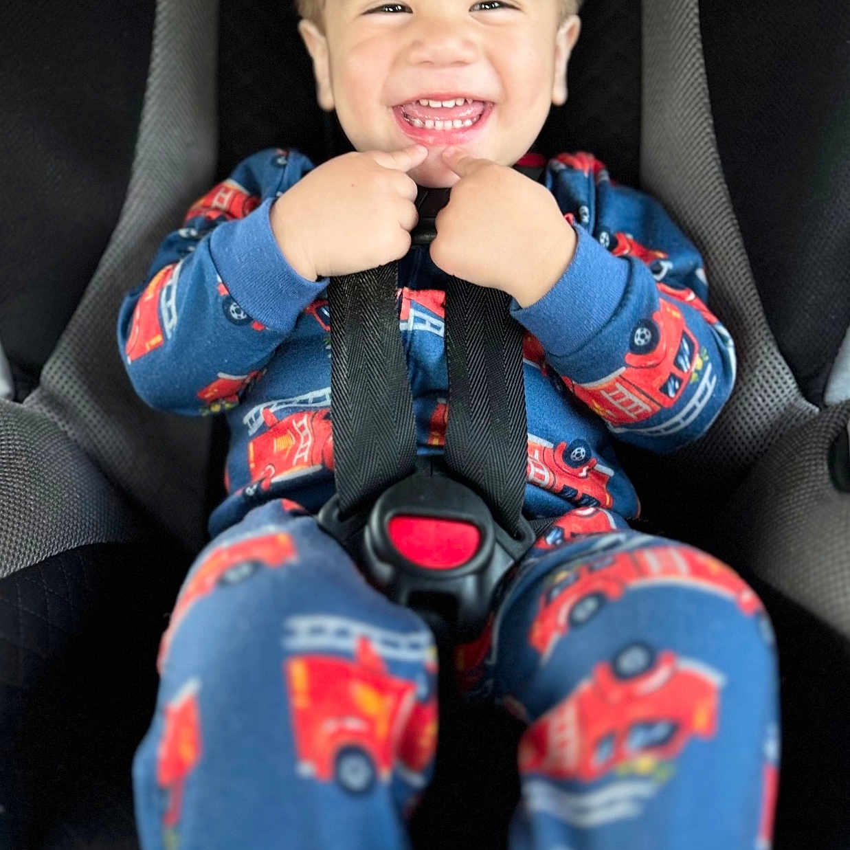 Andres joined the competition — help win amazing prizes! accessories, baby, belt, car, clothing, face, happy, head, lifejacket, machine, pajamas, pants, person, photography, portrait, smile, transportation, vehicle, vest, wheel