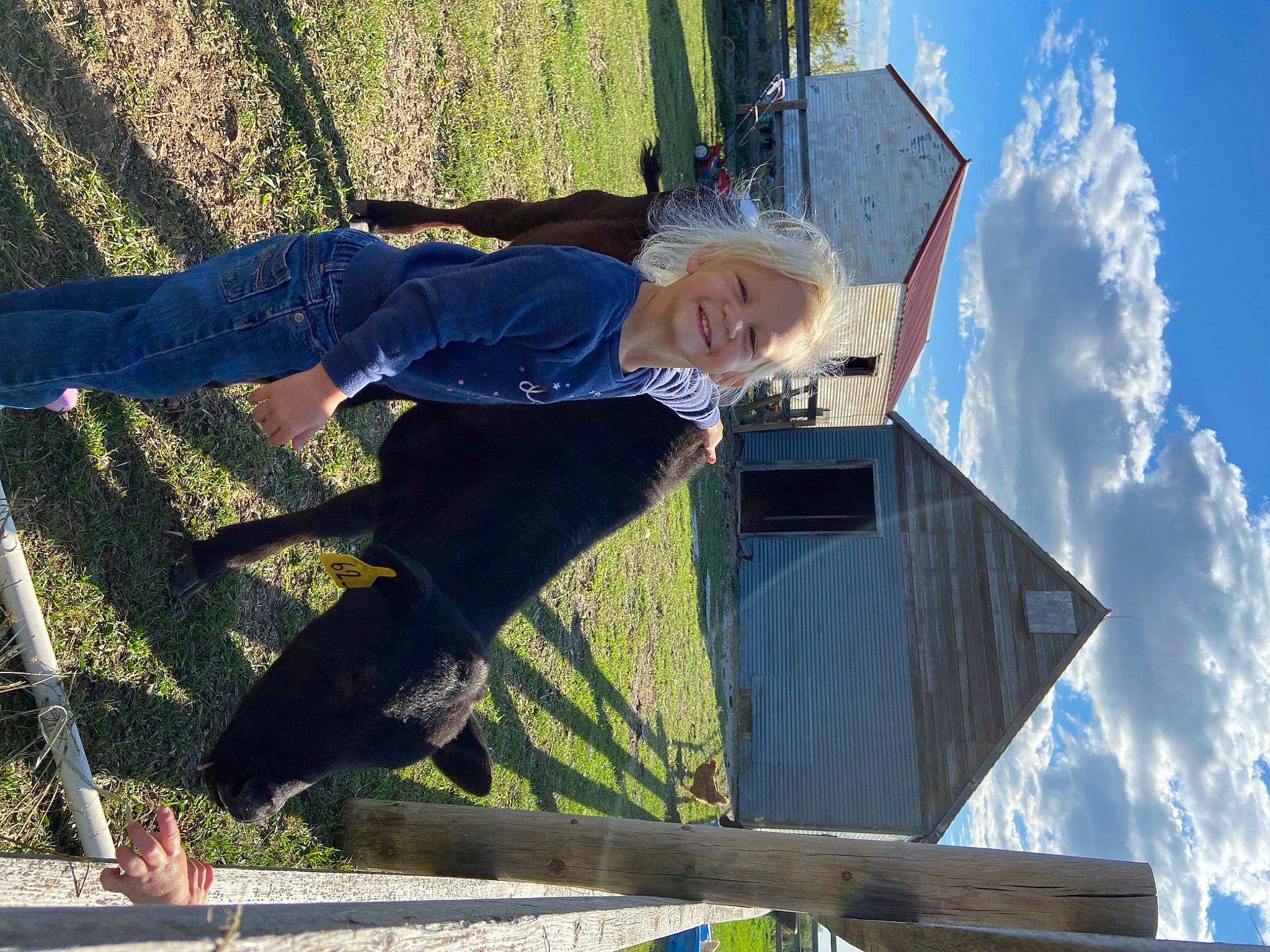 Addyson is registered to the contest to win money with this photo: blue, cloud, cumulus, electric_blue, fun, grass, happy, joy, knee, leisure, person, plant, recreation, sky, thigh, tree