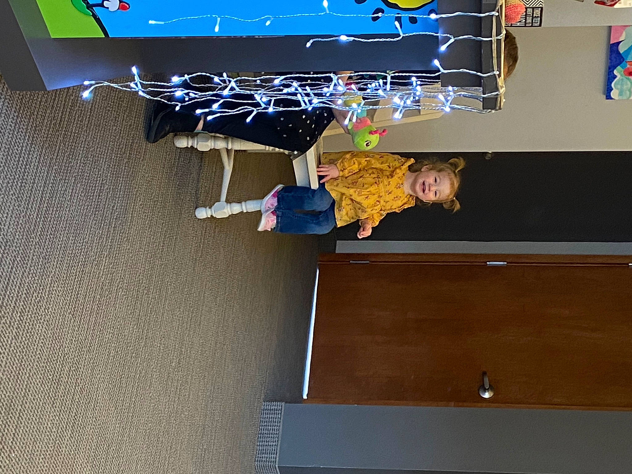 Abbygail joined the competition — help win amazing prizes! audio_equipment, basketball_hoop, display_device, electric_blue, electronic_device, flooring, fun, hardwood, joy, line, machine, net, person, play, room, space, sport_venue, technology, toy, wood