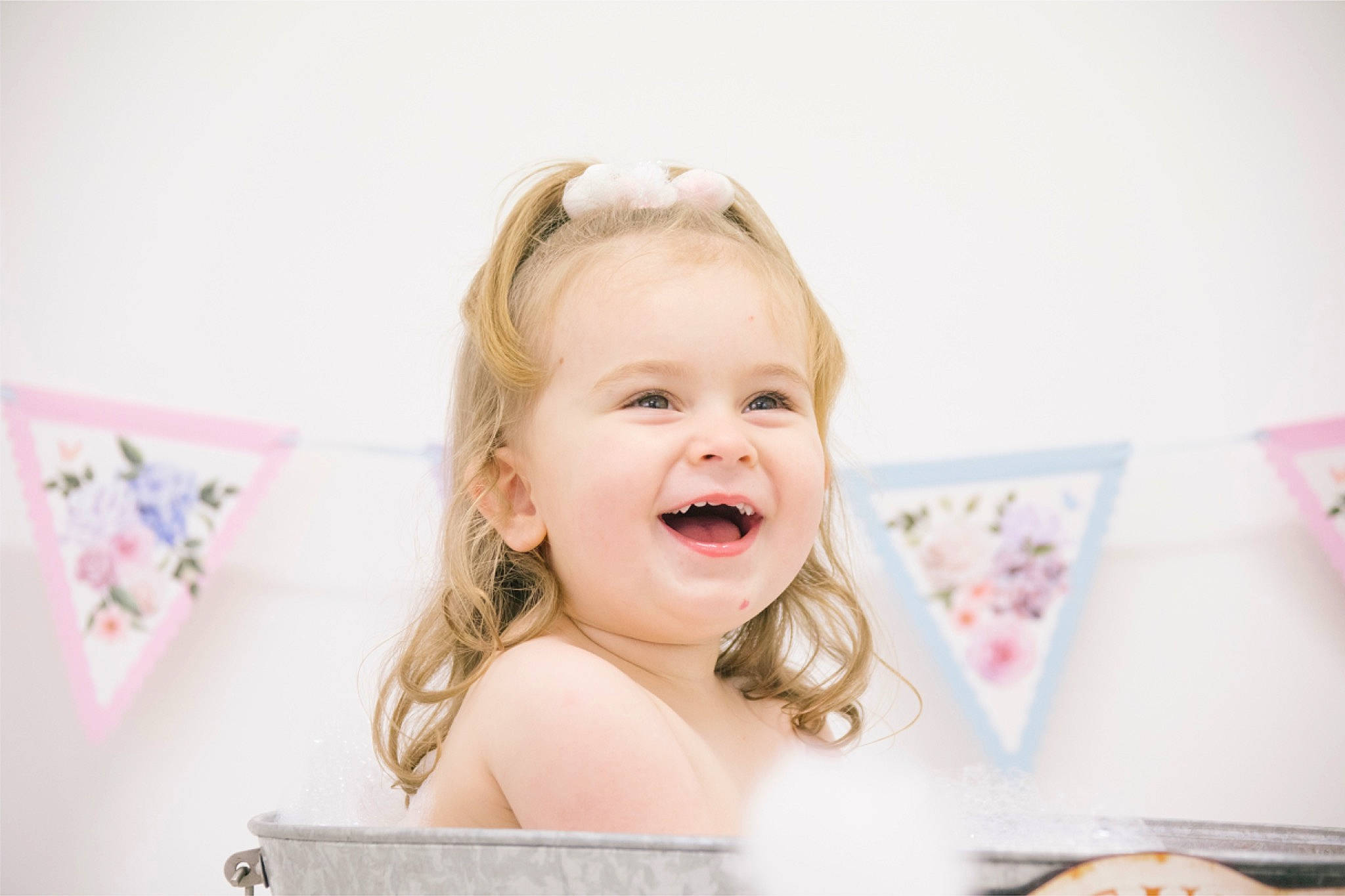 Ava-mae joined the competition — help win amazing prizes! baby, blond, cheek, child, dress, ear, face, facial_expression, hair_accessory, happy, head, laugh, person, photograph, photography, pink, portrait_photography, skin, smile, toddler