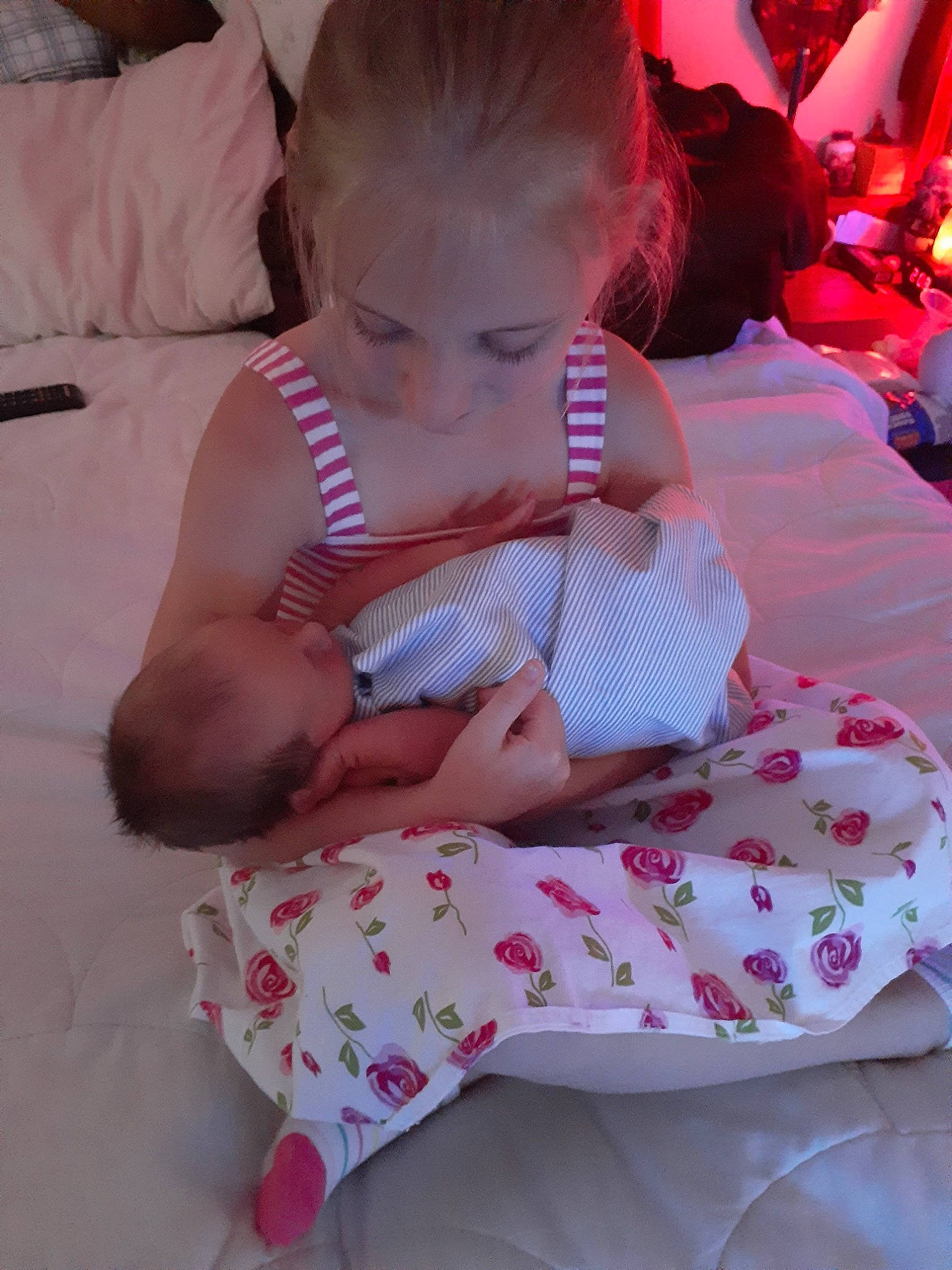 Violet joined the competition — help win amazing prizes! baby, baby_toddler_clothing, cheek, child, comfort, event, finger, hand, happy, human_body, lap, lip, mouth, nail, pattern, person, pink, red, skin, textile