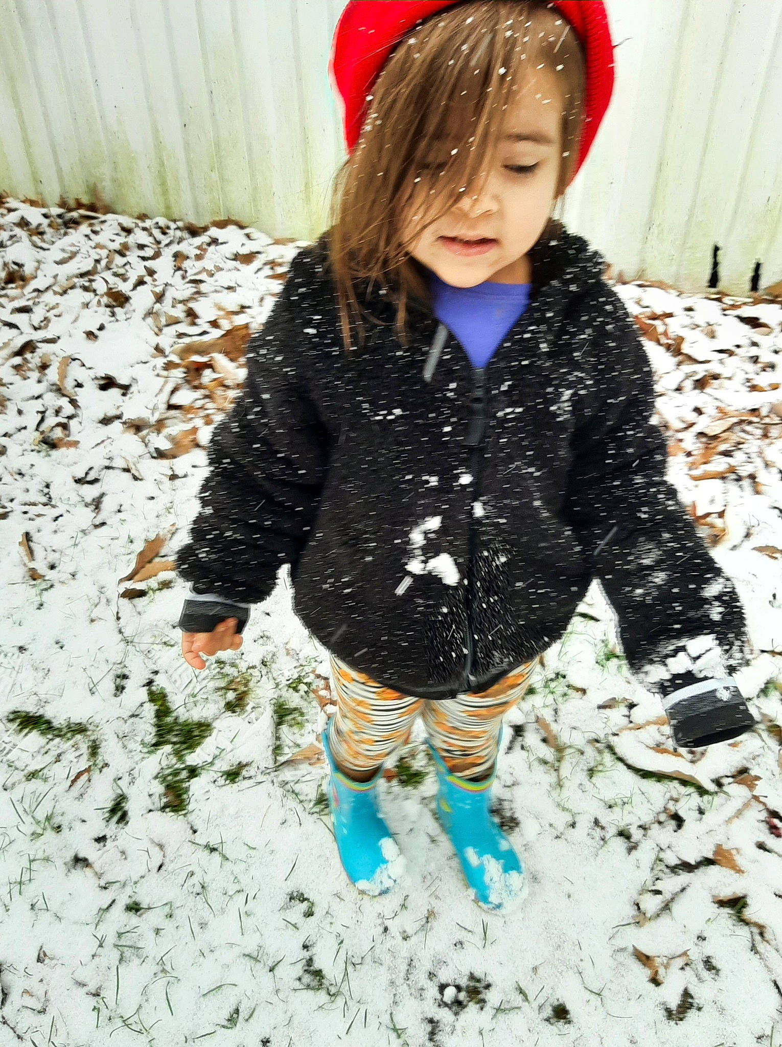 Gwynevere is registered to the contest to win money with this photo: baby_toddler_clothing, cap, clothing, eye, face, freezing, hair, head, headgear, human_body, jacket, outerwear, person, shoe, sleeve, snow, street_fashion, thigh, tree, white