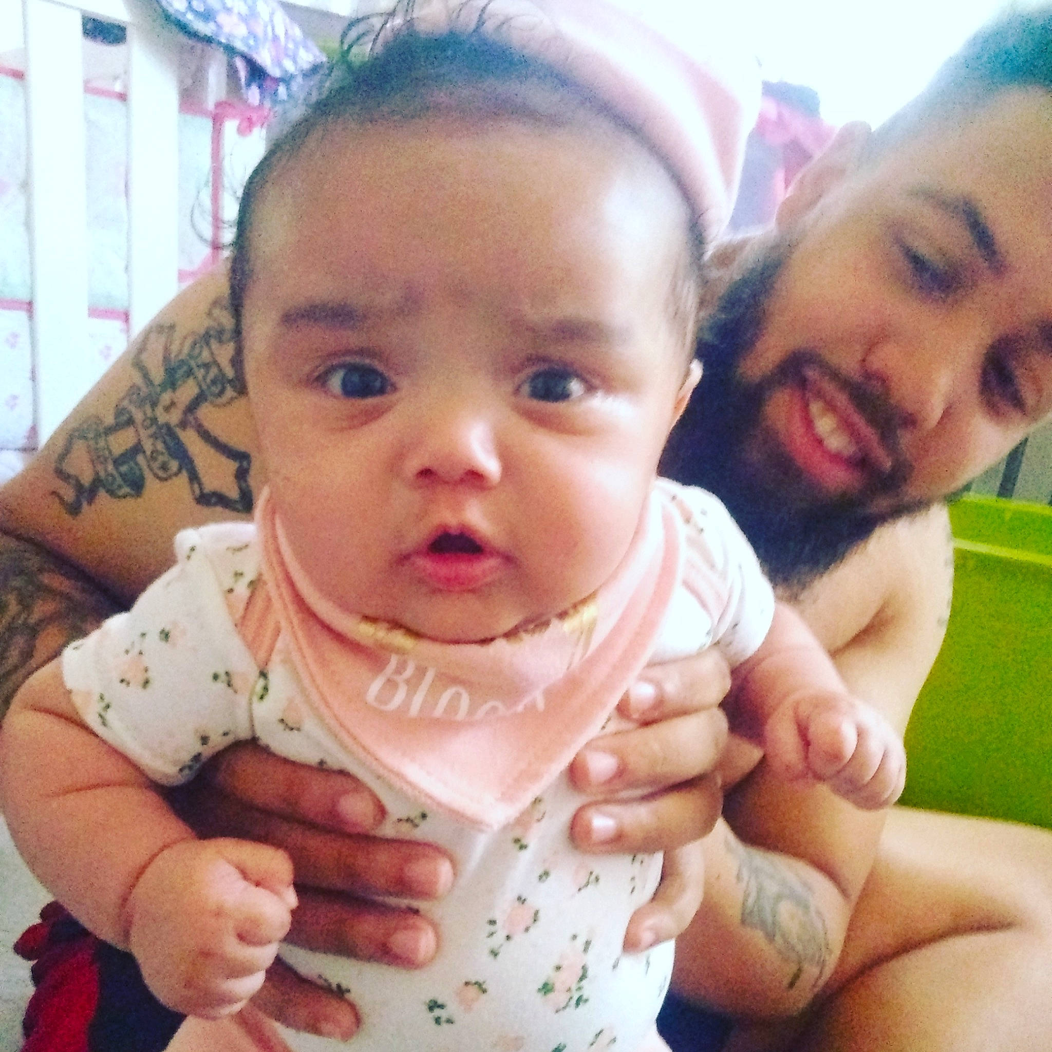 Azalia is registered to the contest to win money with this photo: baby_toddler_clothing, beard, cheek, child, eye, eyebrow, face, finger, forehead, head, human, interaction, lip, love, mouth, nail, nose, person, skin, thumb