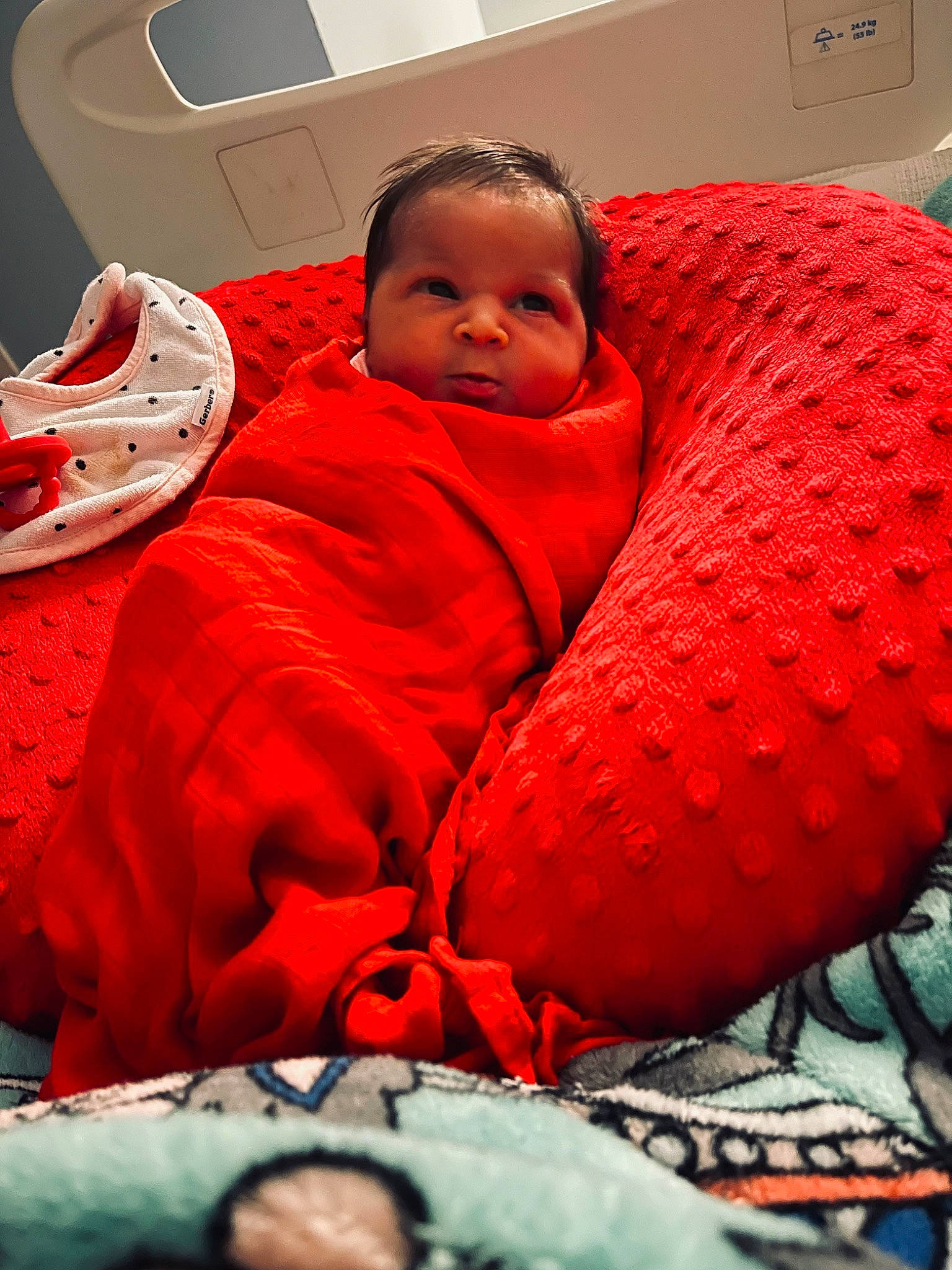 Kyndall is registered to the contest to win money with this photo: baby, bedding, bedtime, carmine, cheek, child, comfort, eye, face, flooring, fun, head, home_appliance, linens, magenta, mouth, nap, person, room, skin