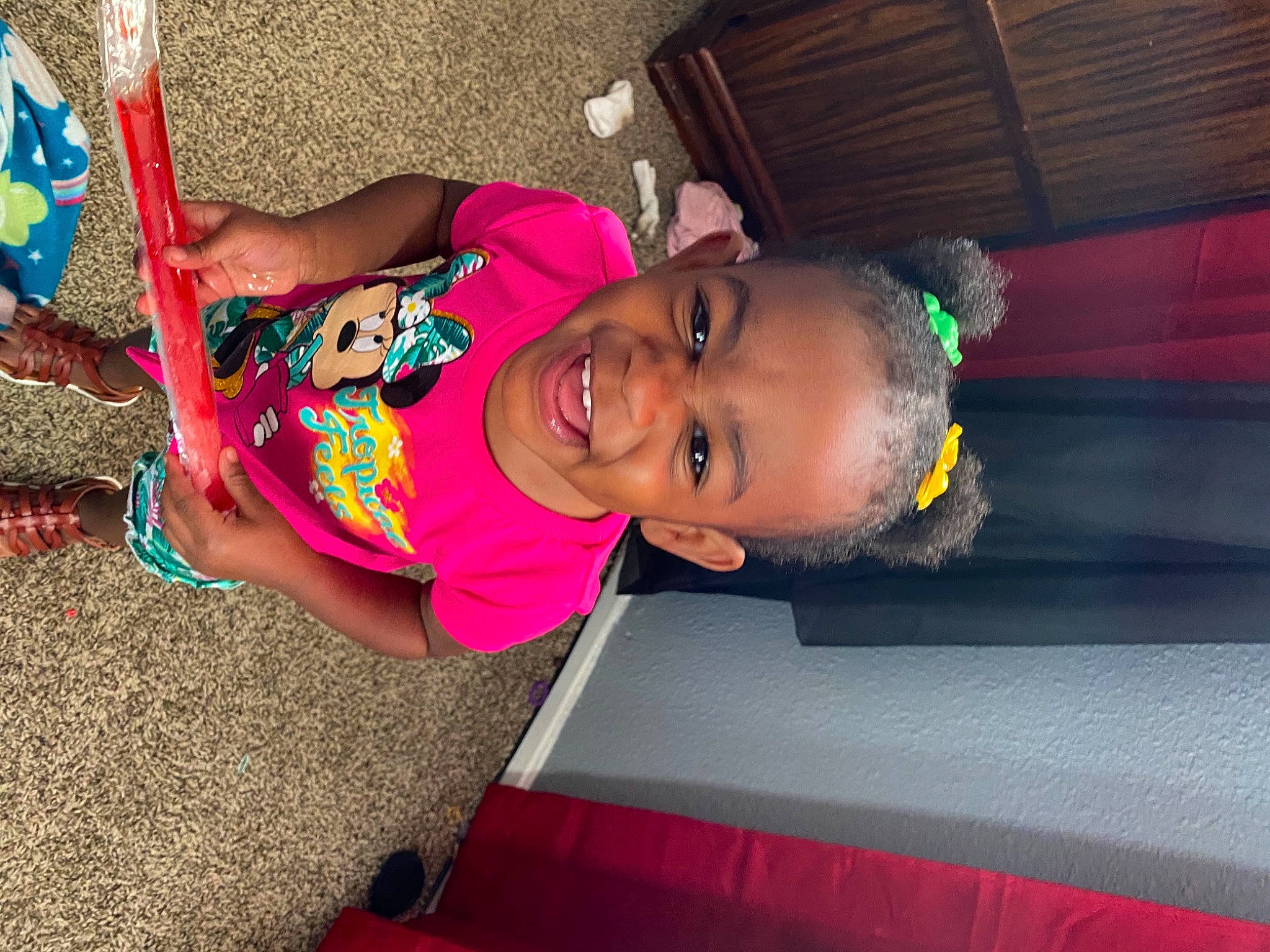 Marli joined the competition — help win amazing prizes! child, fashion_accessory, fun, happy, hat, joy, leisure, magenta, party, person, play, recreation, sandal, smile, t_shirt, toddler, tree, vacation, visual_arts