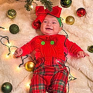 Ryleigh joined the competition — help win amazing prizes! accessories, baby, bodypart, clothing, face, finger, fir, hand, happy, hat, head, lighting, ornament, person, photography, plant, portrait, smile, sphere, tree