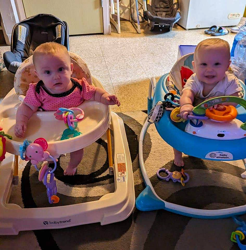 Jazmine is registered to the contest to win money with this photo: baby, baby_products, baby_safety, baby_toddler_clothing, baby_toys, bib, child, fun, happy, joy, leisure, person, play, riding_toy, room, sharing, sitting, surprise, tire, toddler