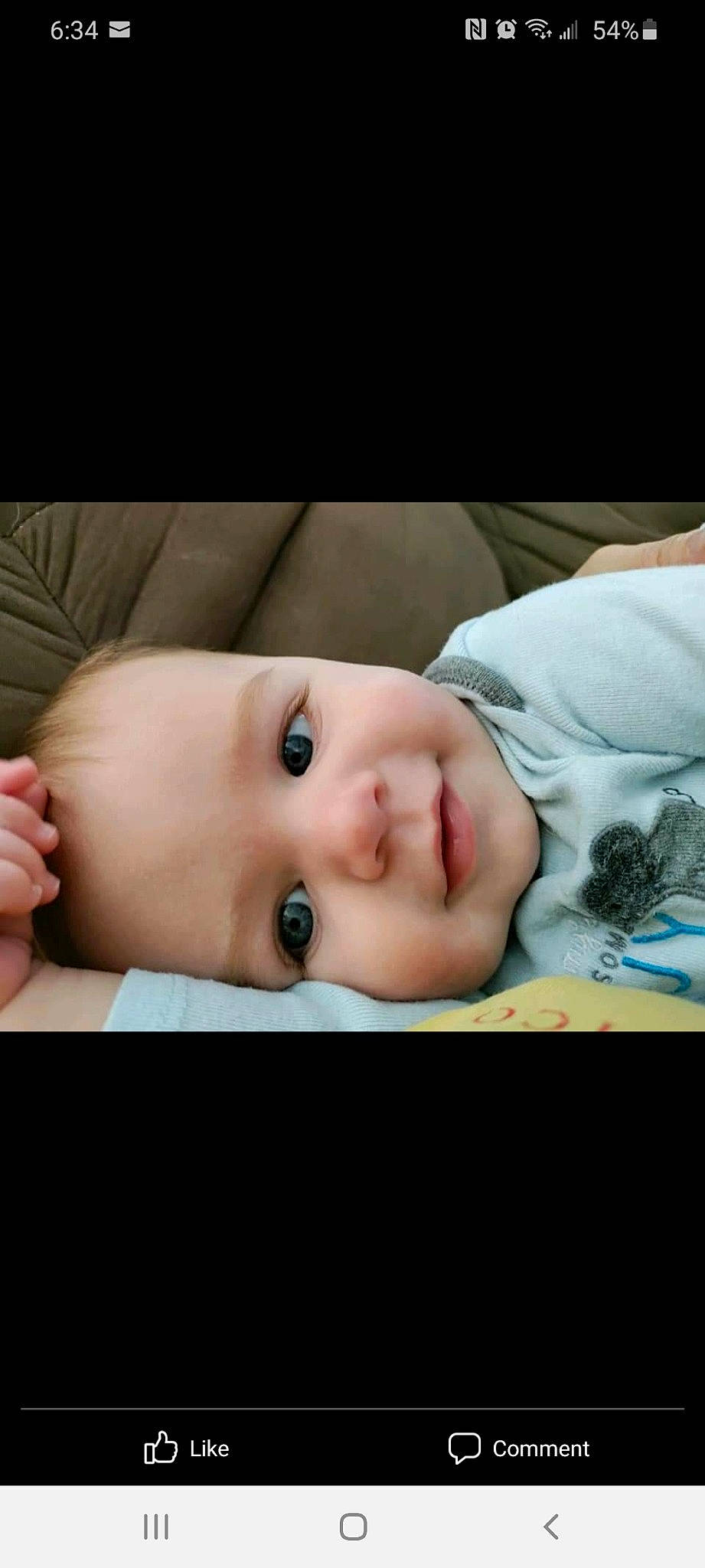 Conor joined the competition — help win amazing prizes! baby, baby_toddler_clothing, cheek, comfort, eye, eyebrow, eyelash, face, flash_photography, happy, head, iris, lip, mouth, neck, nose, person, skin, sleeve, toddler