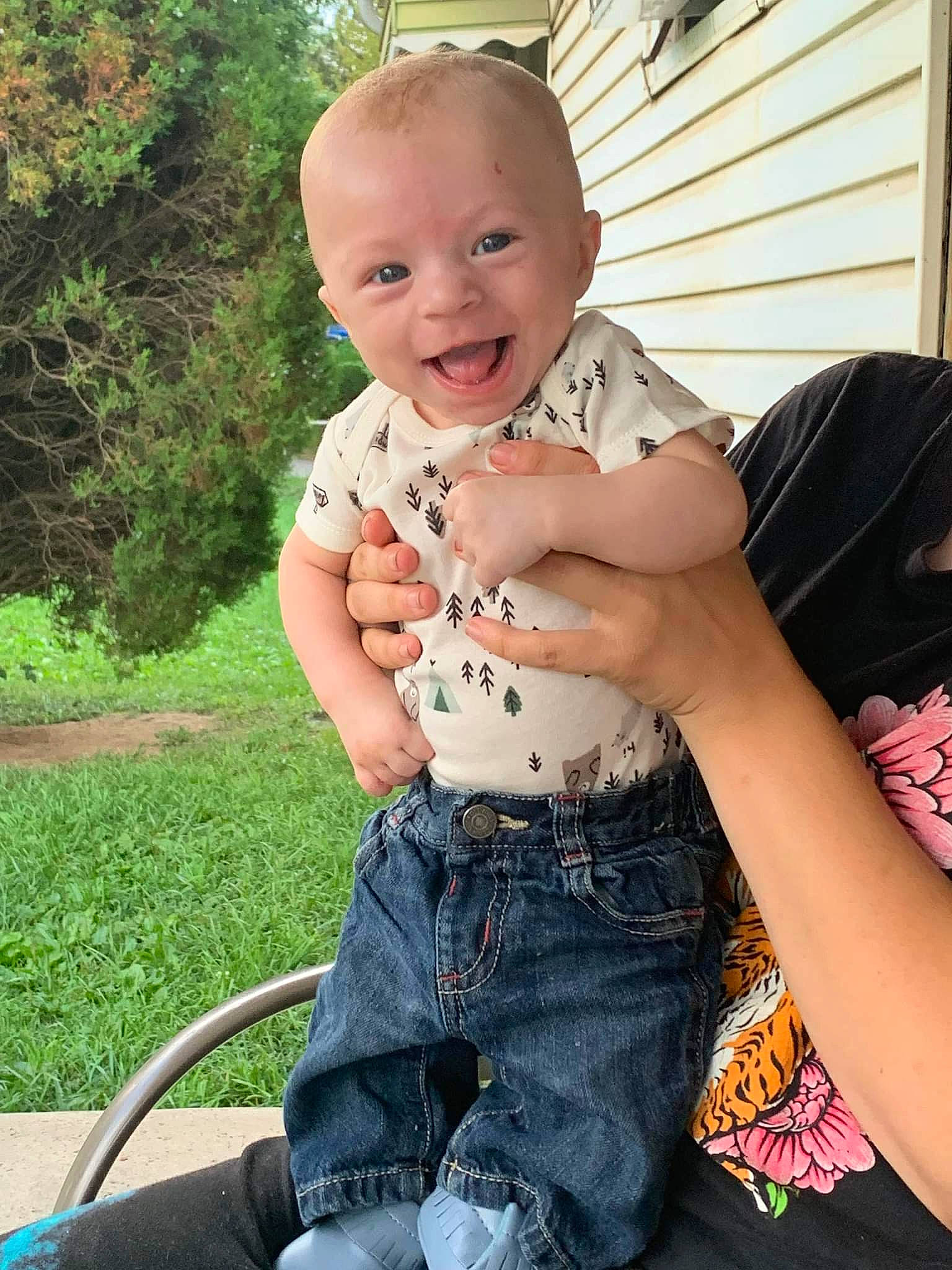 Raylynn is registered to the contest to win money with this photo: abdomen, arm, baby, baby_toddler_clothing, chest, child, facial_expression, grass, happy, leisure, people_in_nature, person, pink, plant, shoulder, smile, thigh, toddler, tree, trunk