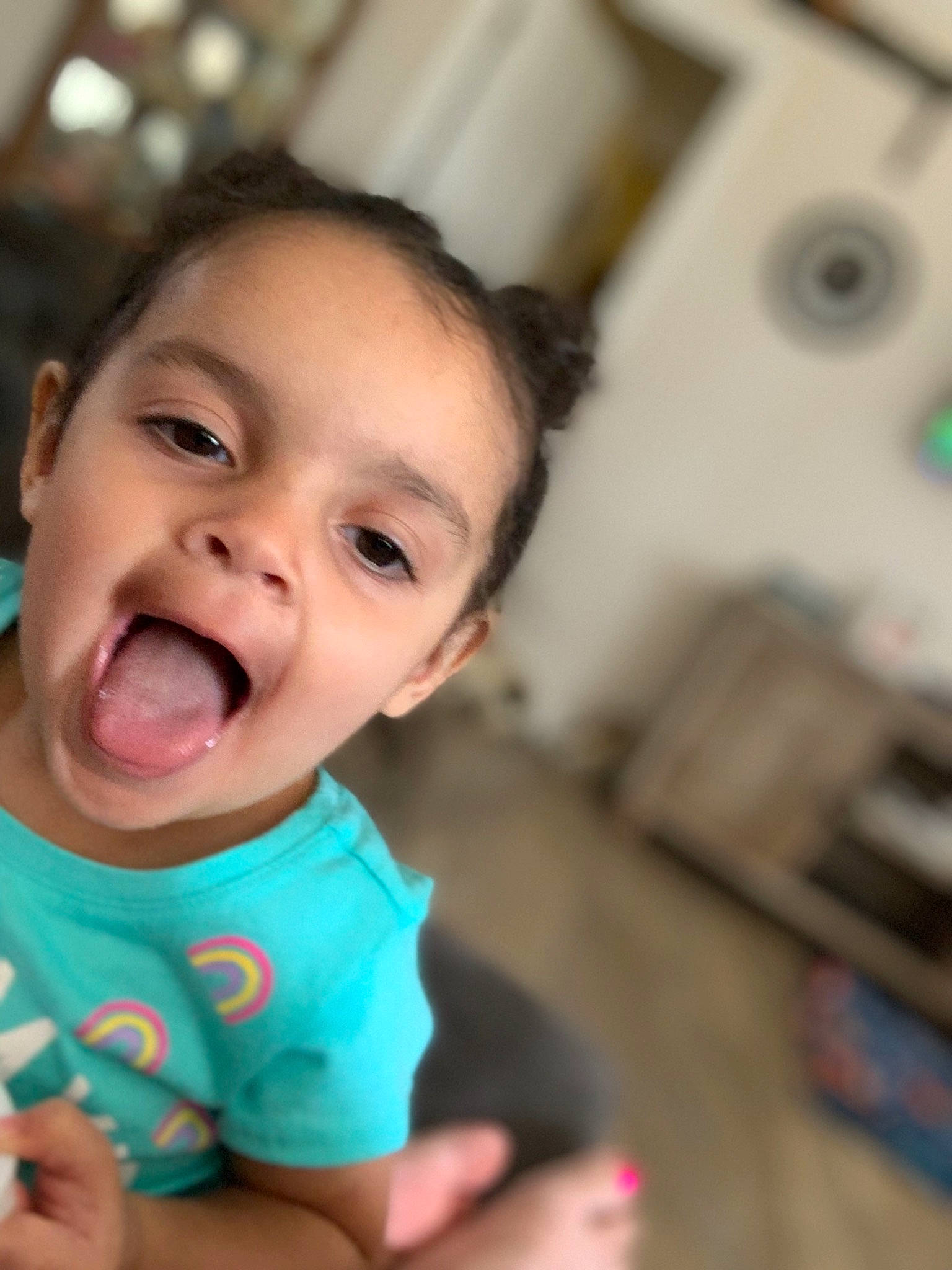 Khalani joined the competition — help win amazing prizes! baby, cheek, child, chin, eye, face, facial_expression, fun, head, iris, lip, mouth, nose, person, skin, smile, toddler