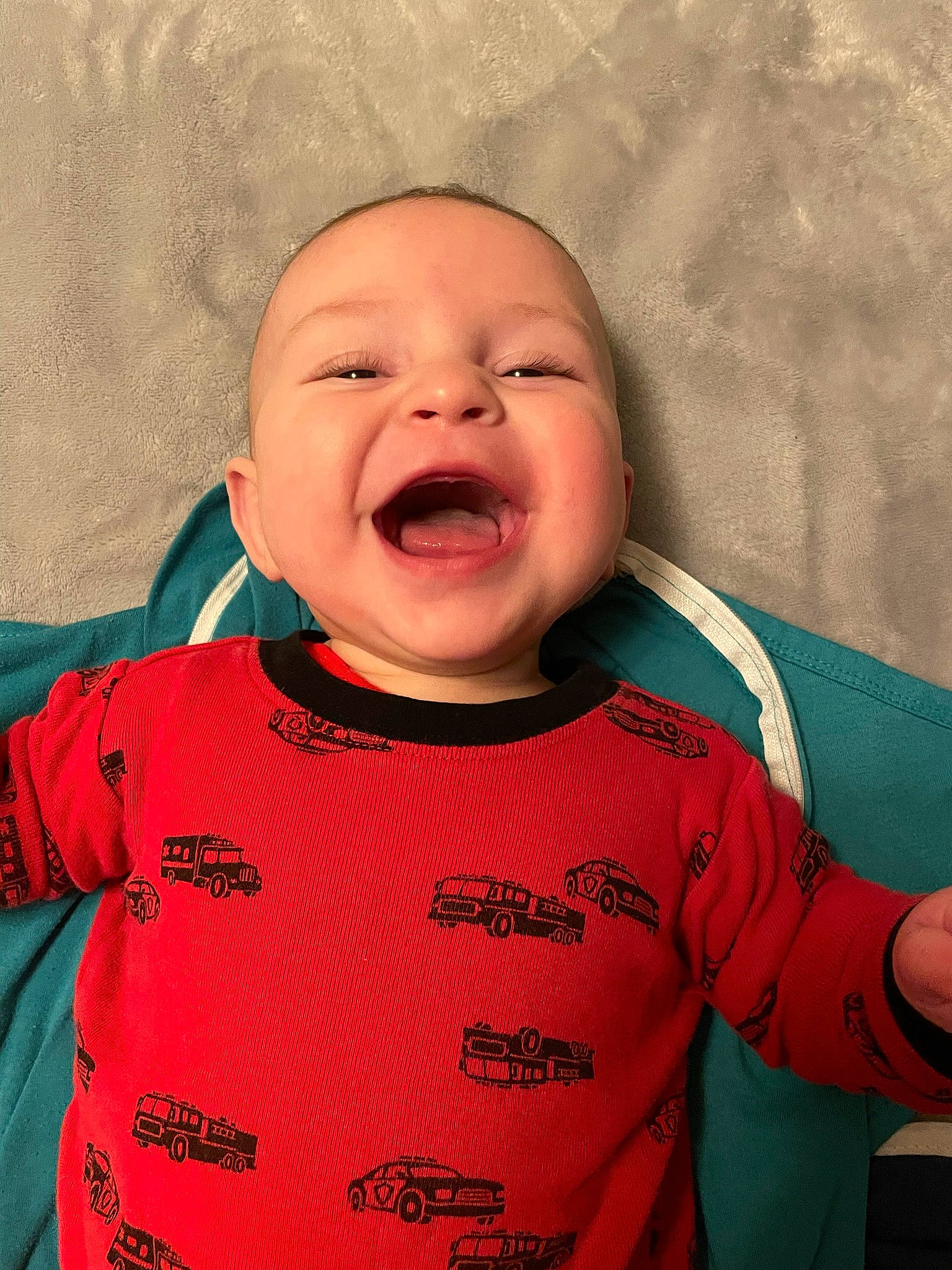Emerson joined the competition — help win amazing prizes! arm, baby, baby_toddler_clothing, cheek, chin, collar, comfort, cool, face, finger, gesture, happy, head, headwear, mouth, neck, nose, person, pink, sleeve